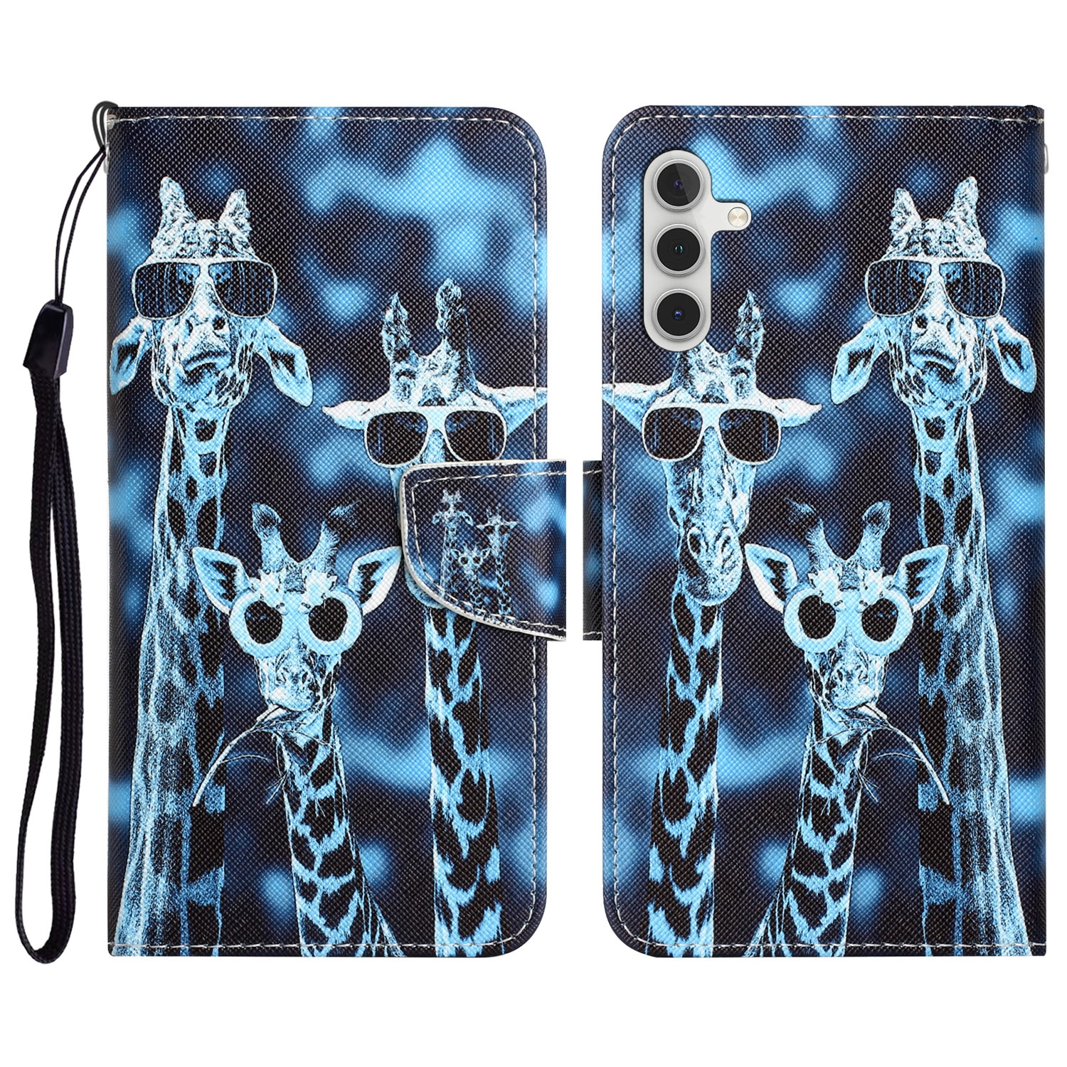 For Samsung Galaxy S23 FE 5G Colored Drawing Leather Phone Case(Giraffes) For Samsung Galaxy S23 FE 5G Colored Drawing Leather Phone Case(Giraffes)