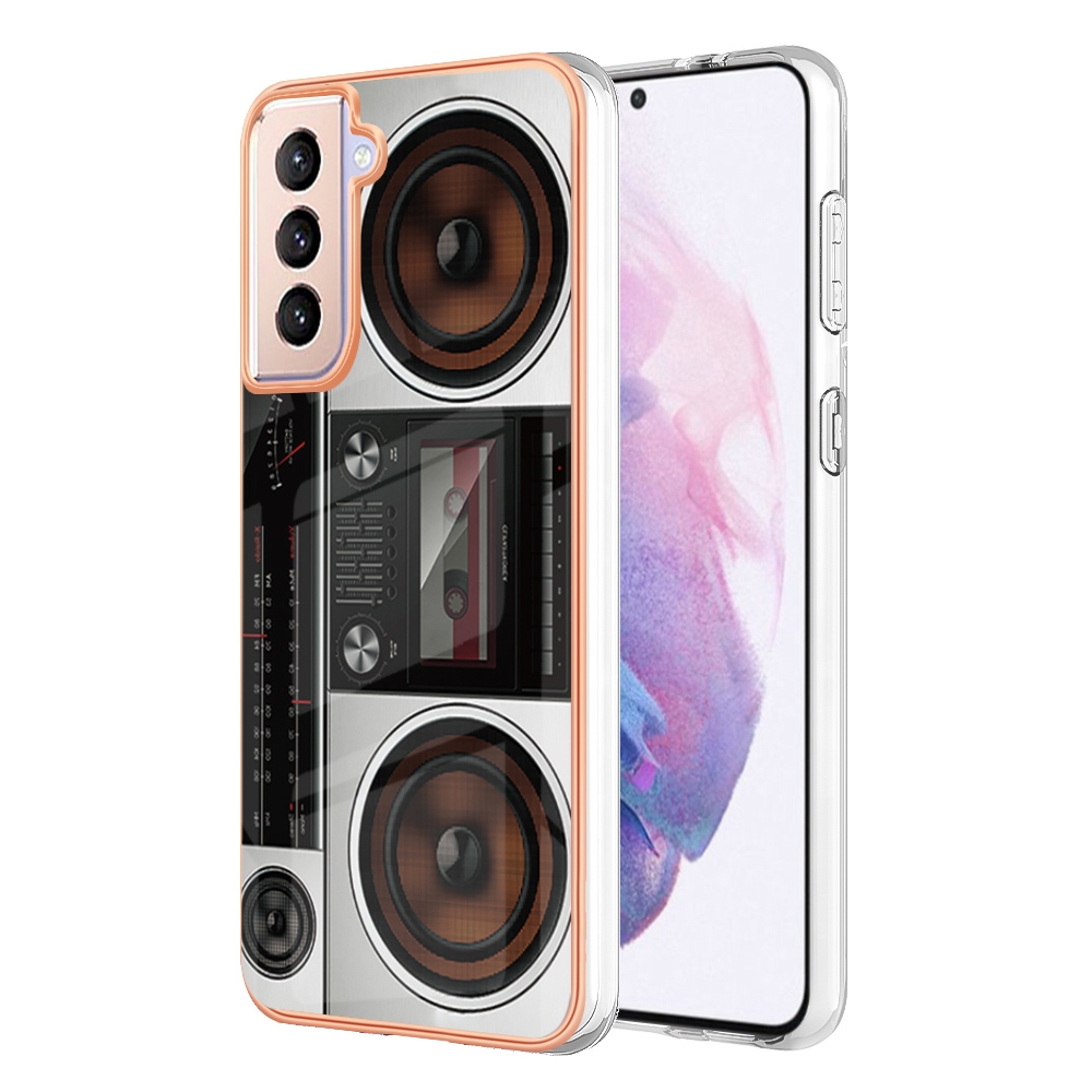 For Samsung Galaxy S21+ 5G Electroplating Marble Dual-side IMD Phone Case(Retro Radio) For Samsung Galaxy S21+ 5G Electroplating Marble Dual-side IMD Phone Case(Retro Radio)