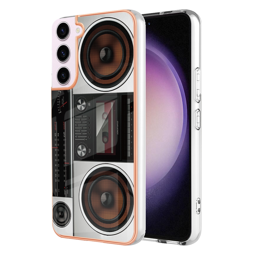 For Samsung Galaxy S23 5G Electroplating Marble Dual-side IMD Phone Case(Retro Radio) For Samsung Galaxy S23 5G Electroplating Marble Dual-side IMD Phone Case(Retro Radio)