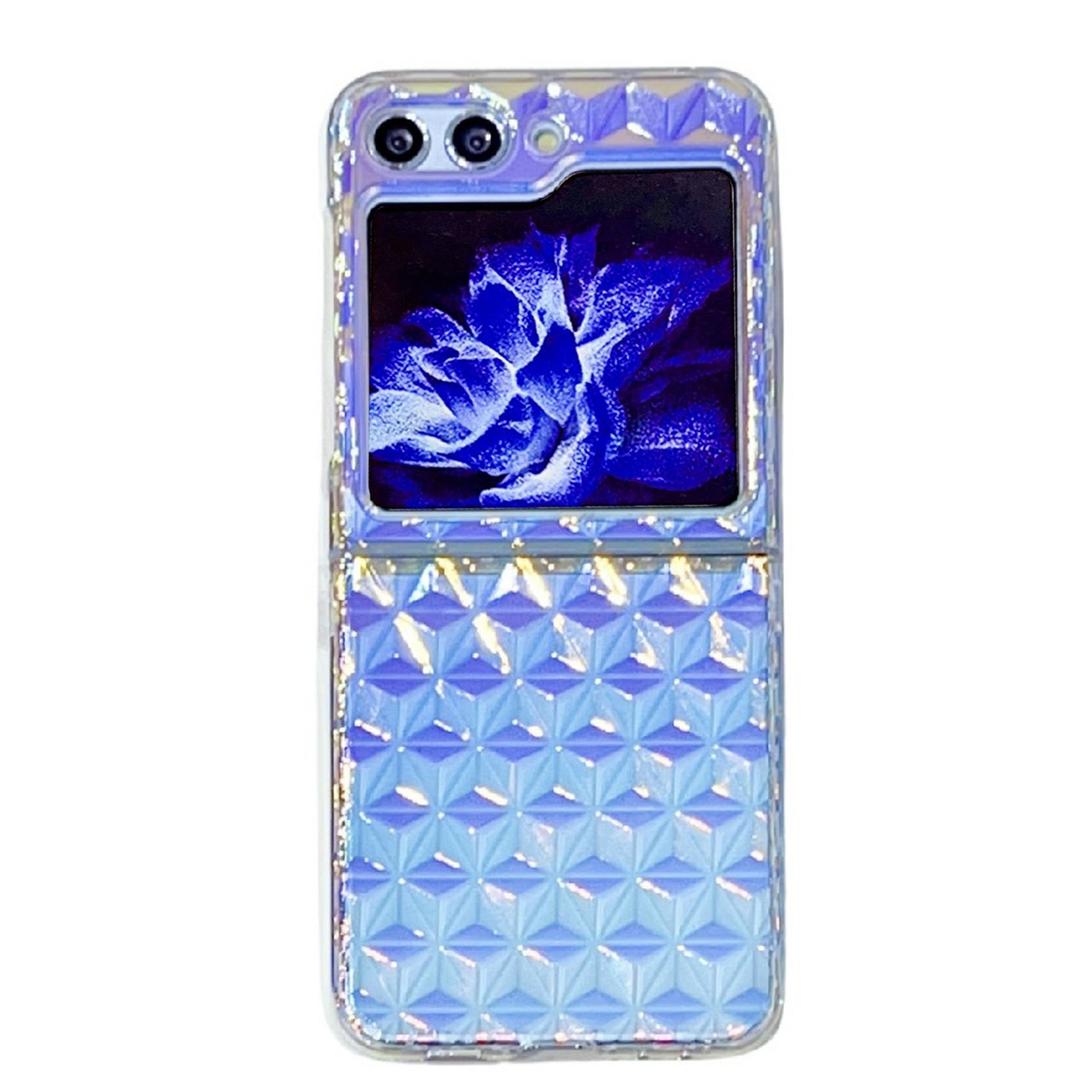 For Samsung Galaxy Z Flip6 Colorful Diamond Texture PC Phone Case(Gradient Pink Blue) For Samsung Galaxy Z Flip6 Colorful Diamond Texture PC Phone Case(Gradient Pink Blue)