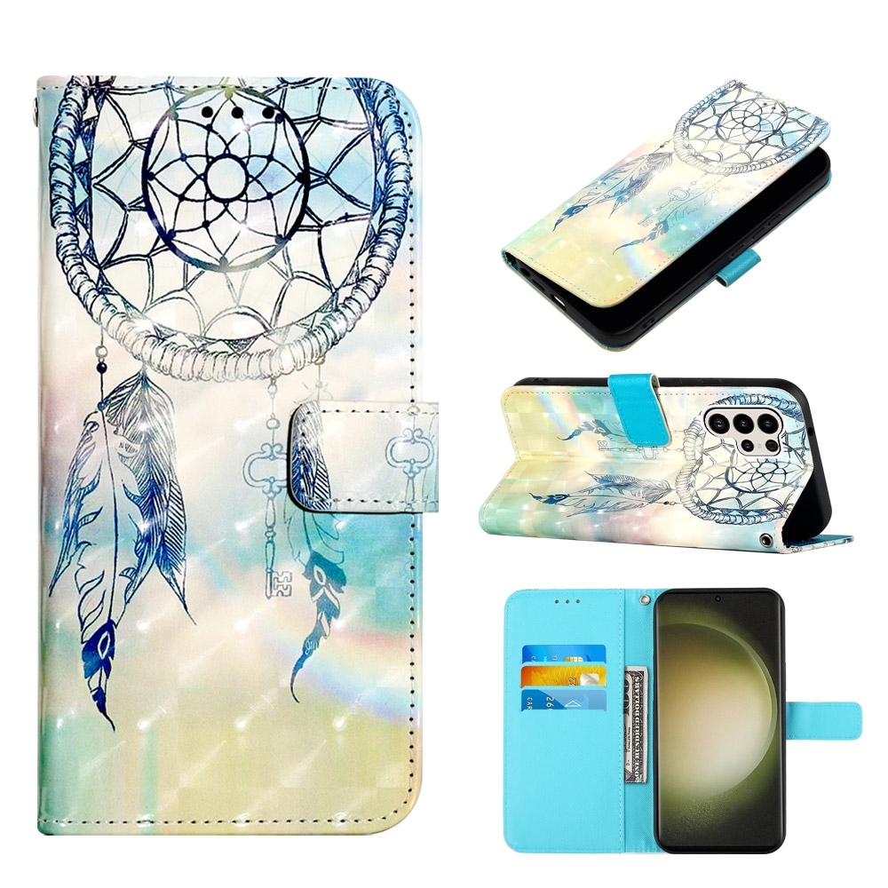 For Samsung Galaxy S24 Ultra 5G 3D Painting Horizontal Flip Leather Phone Case(Dream Wind Chimes) For Samsung Galaxy S24 Ultra 5G 3D Painting Horizontal Flip Leather Phone Case(Dream Wind Chimes)