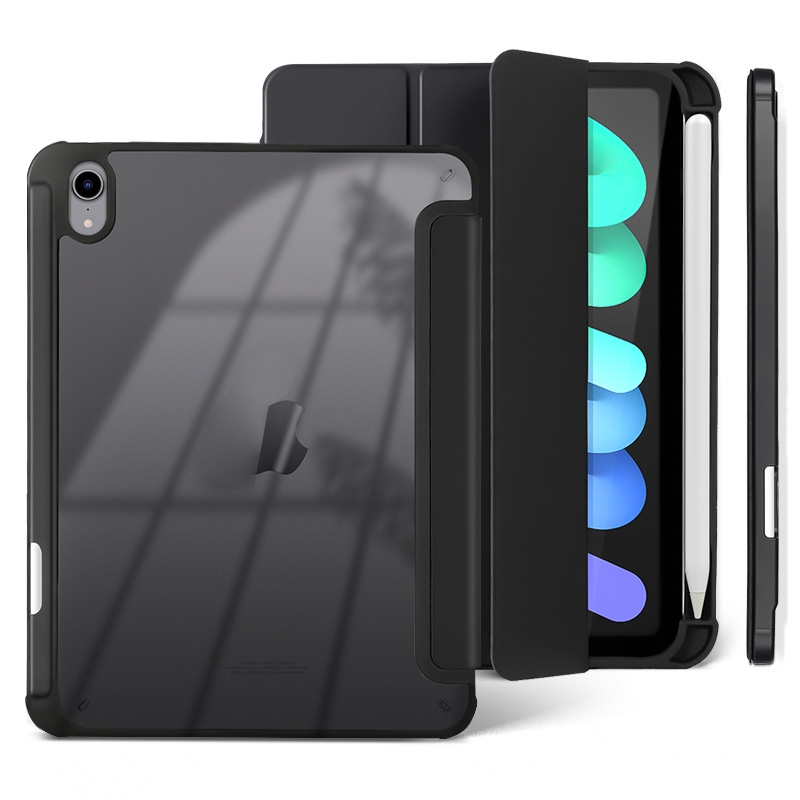 For iPad 10th Gen 10.9 2022 3-folding Acrylic Smart Leather Tablet Case(Black) For iPad 10th Gen 10.9 2022 3-folding Acrylic Smart Leather Tablet Case(Black)