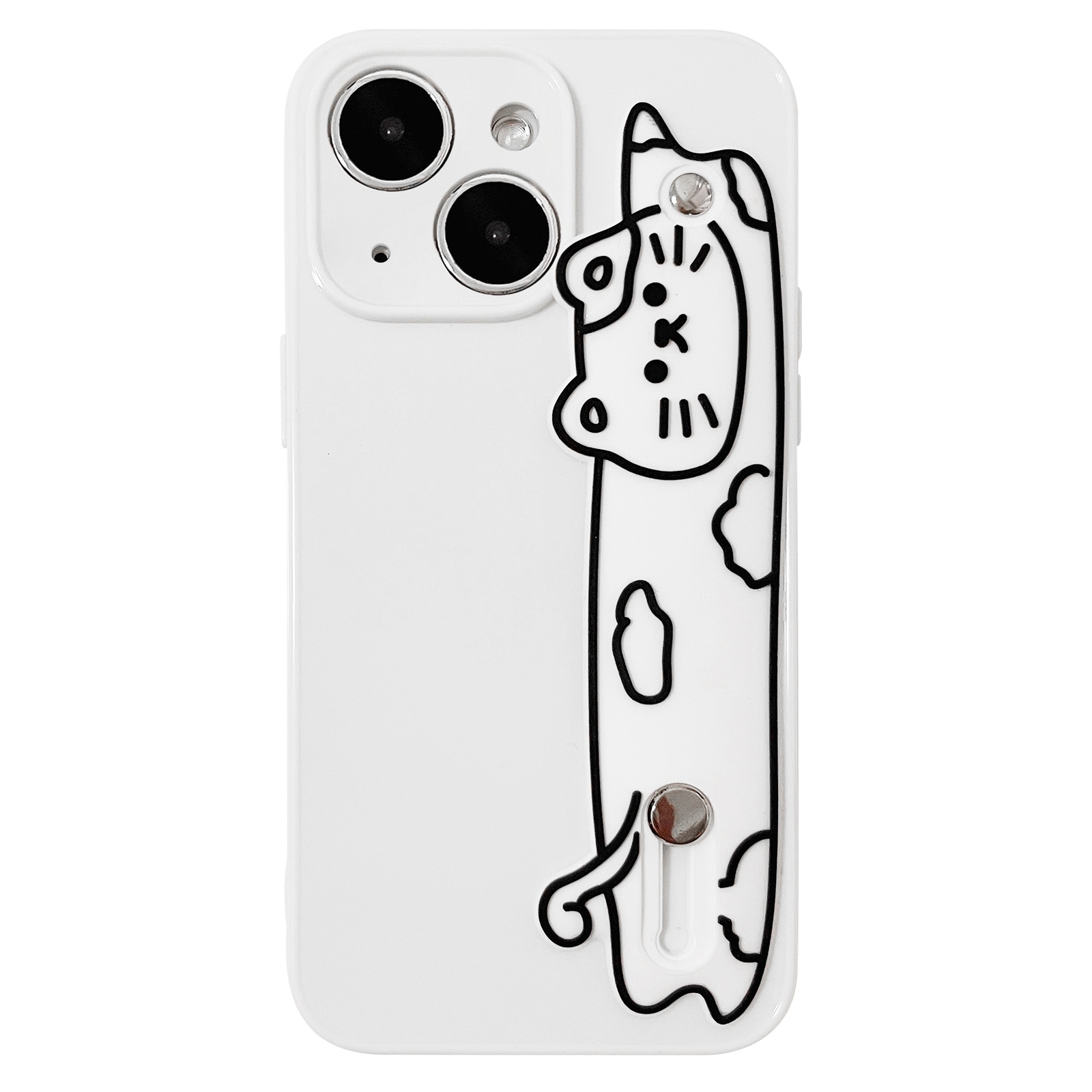 For iPhone 14 Wristband Holder Phone Case(Cat) For iPhone 14 Wristband Holder Phone Case(Cat)