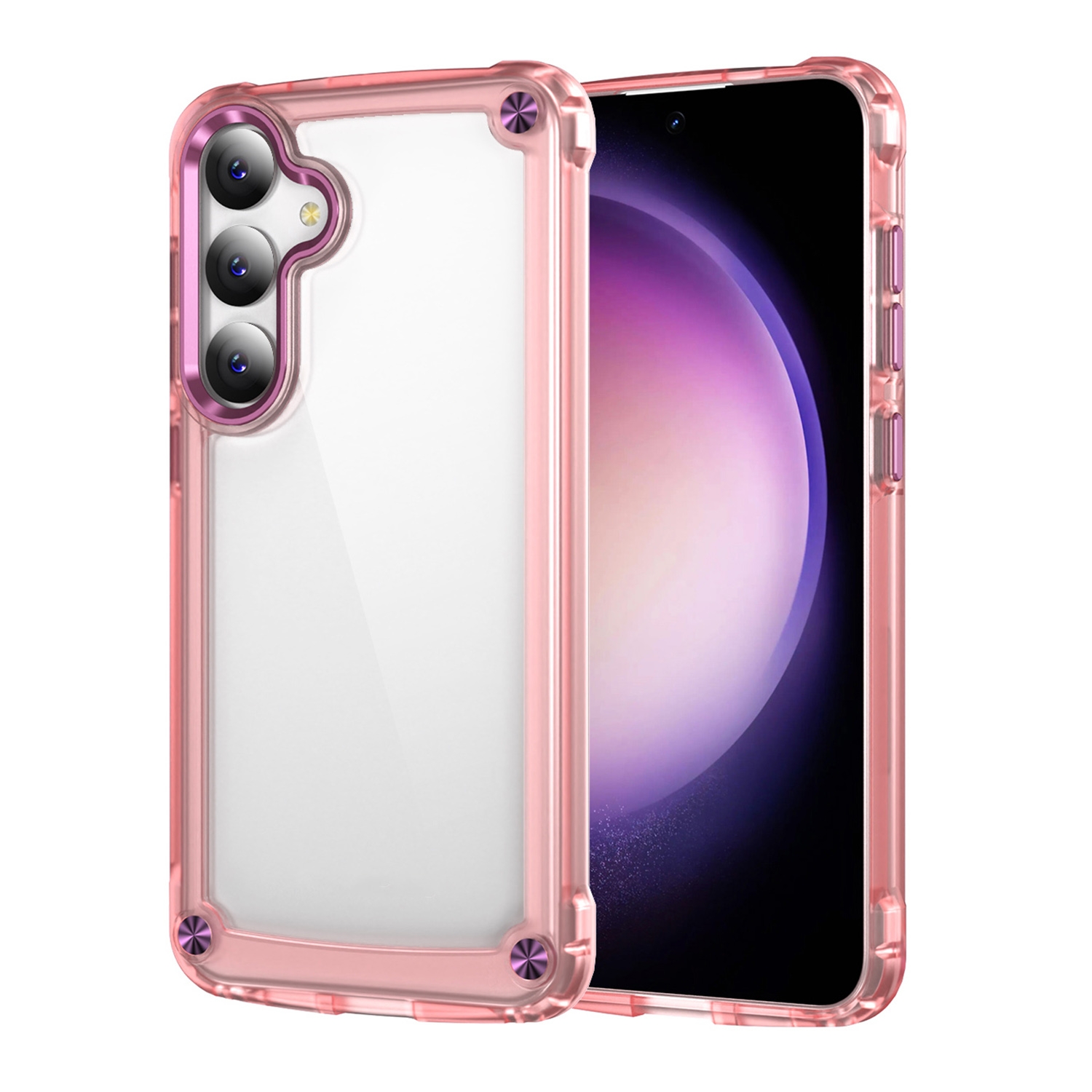 For Samsung Galaxy S24 Ultra 5G Skin Feel TPU + PC Phone Case(Transparent Pink) For Samsung Galaxy S24 Ultra 5G Skin Feel TPU + PC Phone Case(Transparent Pink)