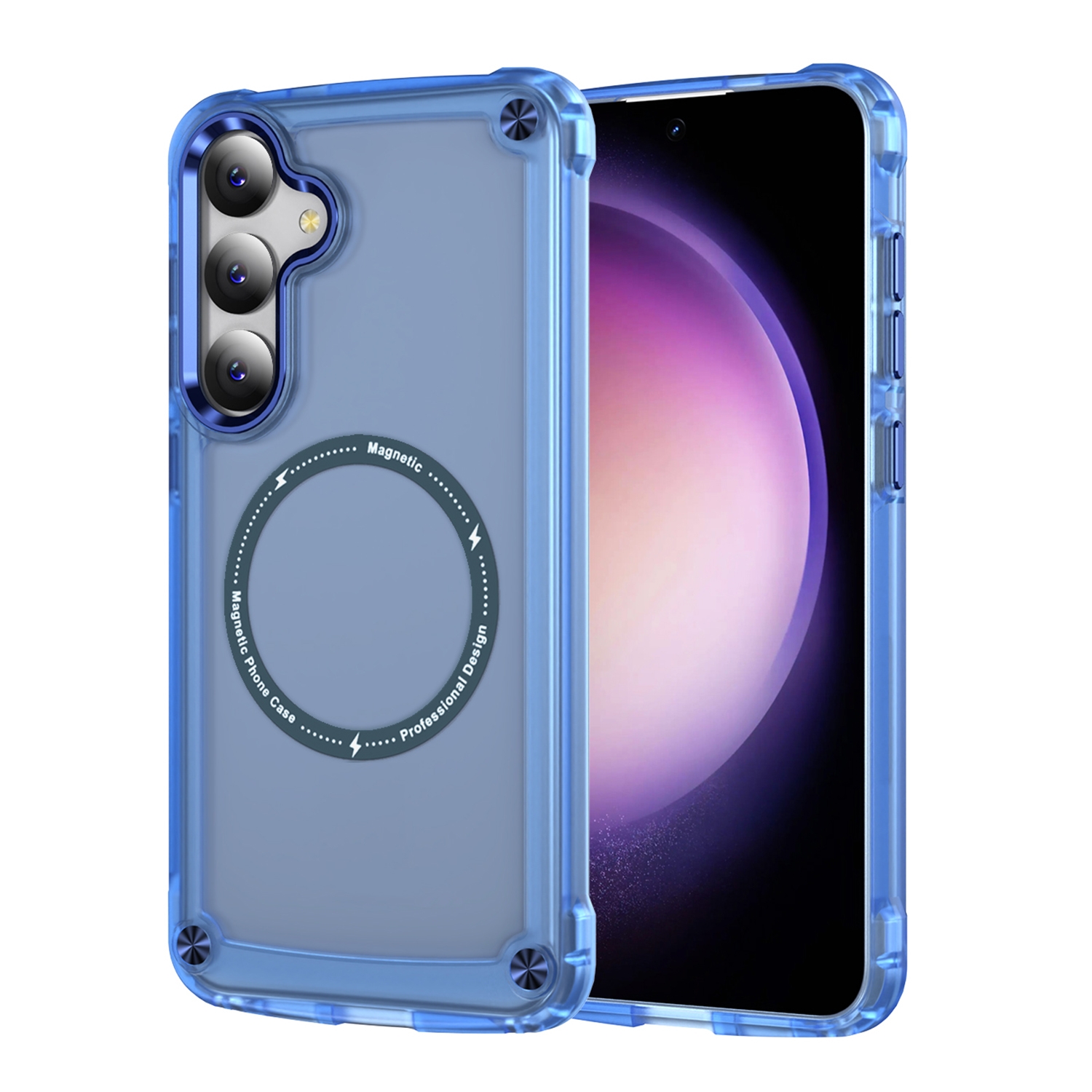 For Samsung Galaxy S25+ 5G Skin Feel TPU + PC MagSafe Magnetic Phone Case(Transparent Blue) For Samsung Galaxy S25+ 5G Skin Feel TPU + PC MagSafe Magnetic Phone Case(Transparent Blue)
