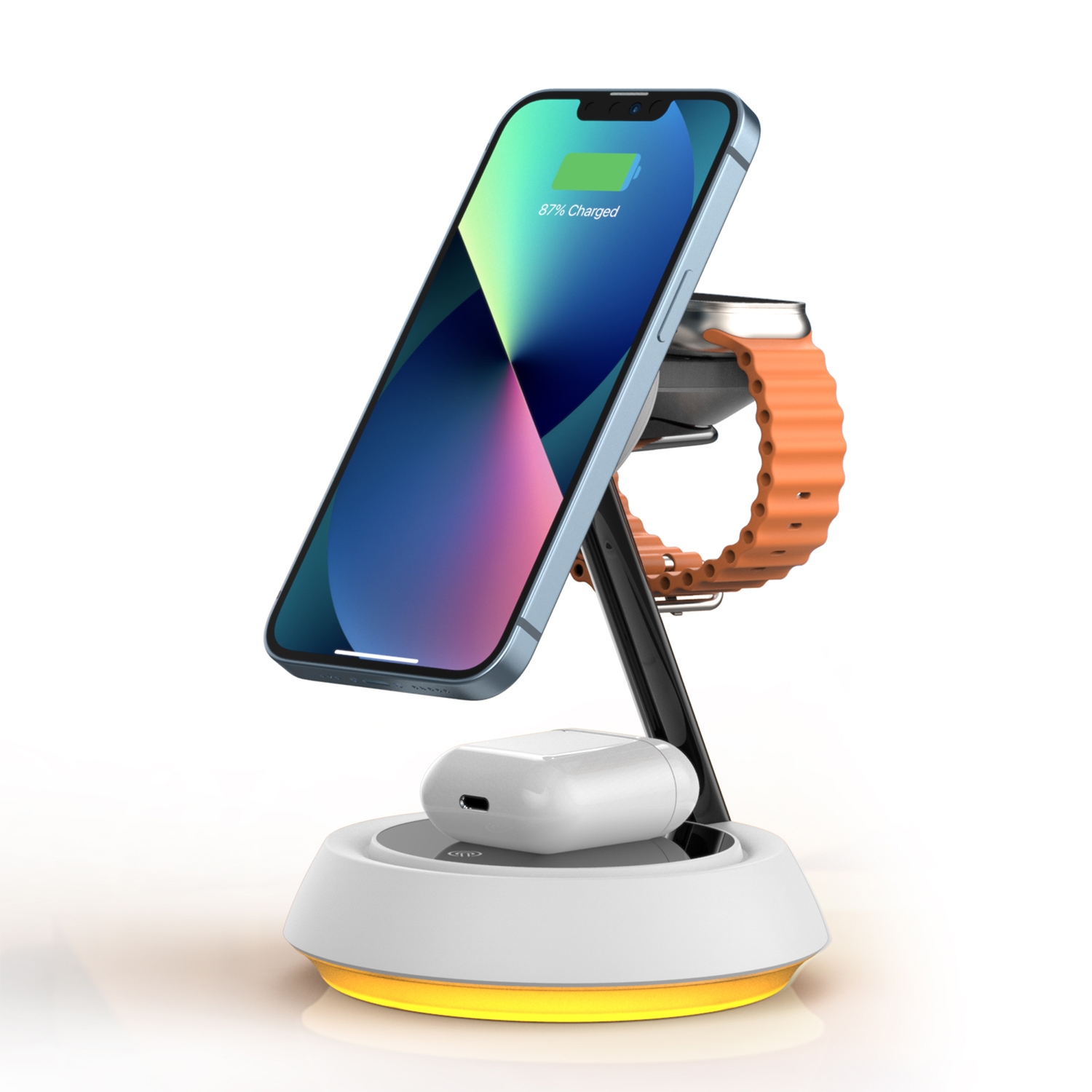 WIWU Wi-W002 Jazz Series 15W 3 in 1 Magnetic Desktop Wireless Charger WIWU Wi-W002 Jazz Series 15W 3 in 1 Magnetic Desktop Wireless Charger