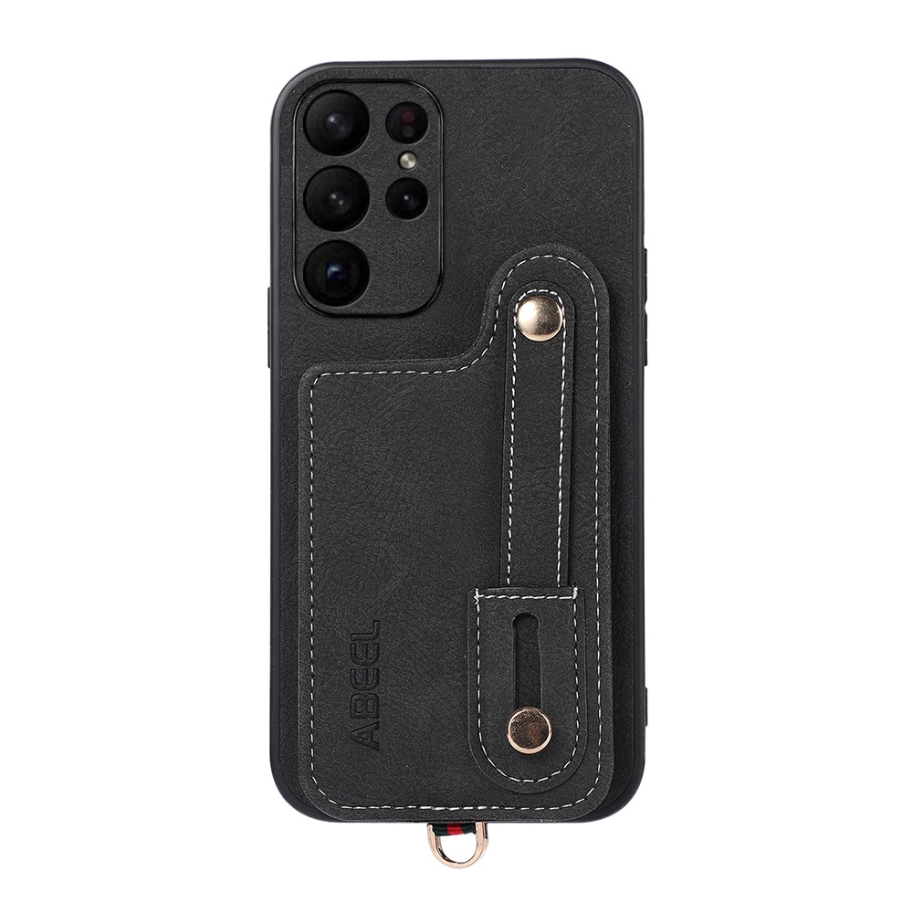 For Samsung Galaxy S23 Ultra 5G ABEEL Litchi Texture Card Bag PU Phone Case(Black) For Samsung Galaxy S23 Ultra 5G ABEEL Litchi Texture Card Bag PU Phone Case(Black)