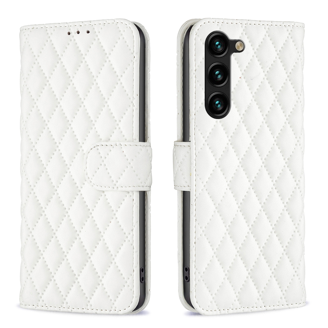 For Samsung Galaxy S24+ 5G Diamond Lattice Wallet Flip Leather Phone Case(White) For Samsung Galaxy S24+ 5G Diamond Lattice Wallet Flip Leather Phone Case(White)