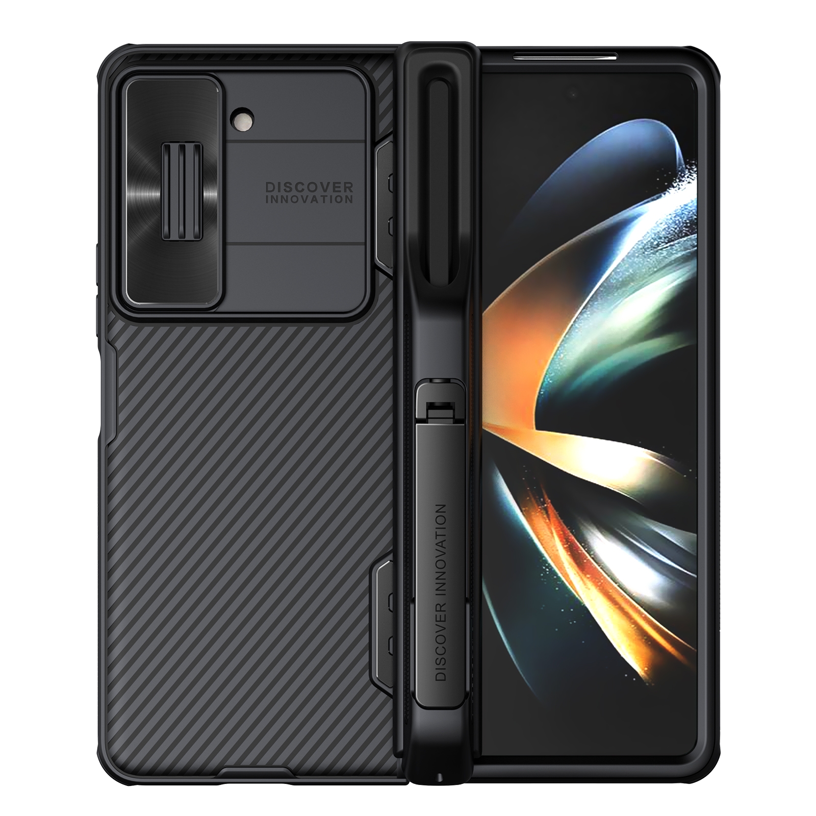 For Samsung Galaxy Z Fold5 NILLKIN Black Mirror Series Camshield PC Phone Case with Pen Slot(Black) For Samsung Galaxy Z Fold5 NILLKIN Black Mirror Series Camshield PC Phone Case with Pen Slot(Black)