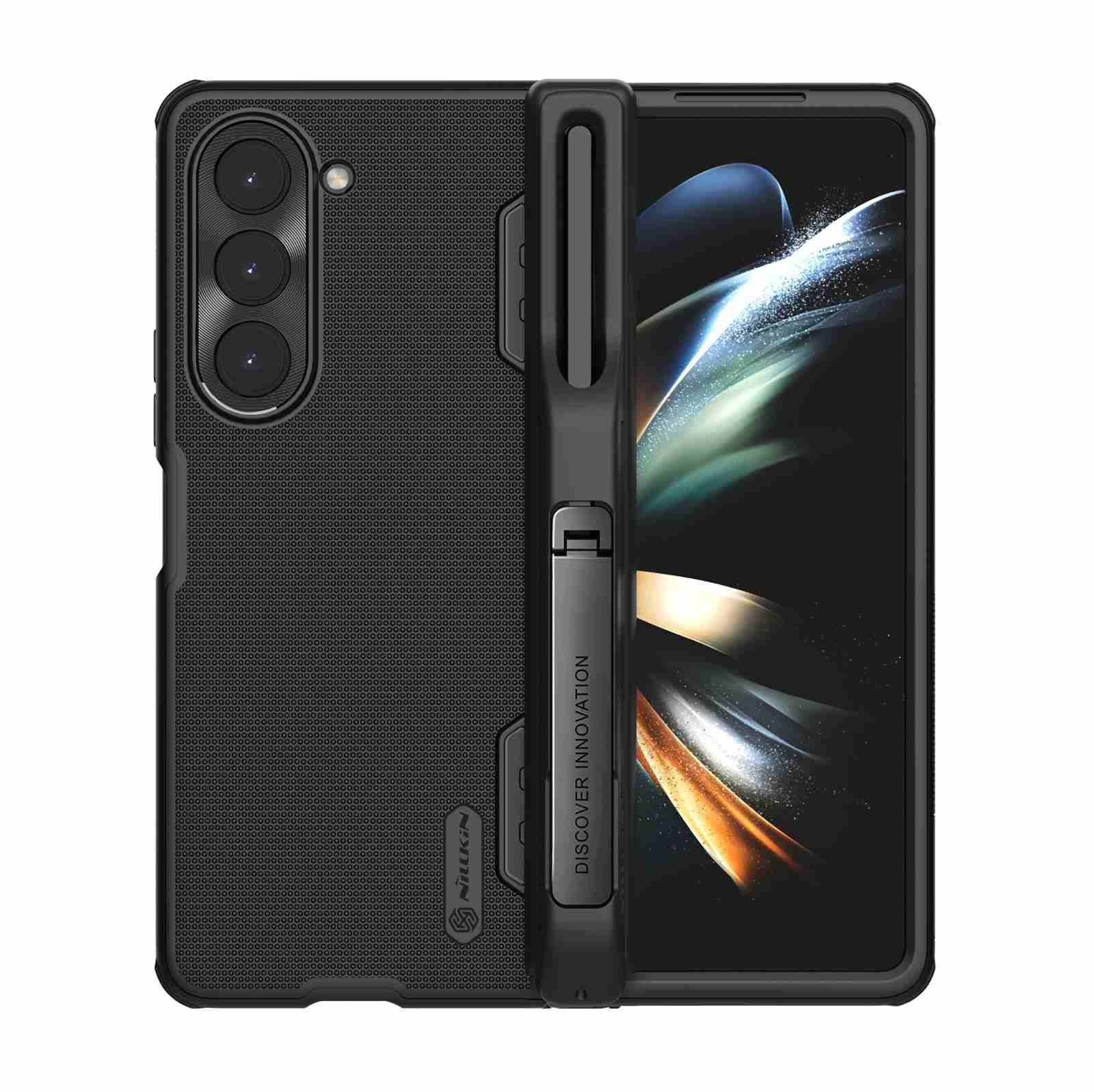 For Samsung Galaxy Z Fold5 NILLKIN Frosted Fold PC + TPU Phone Case with Pen Slot(Black) For Samsung Galaxy Z Fold5 NILLKIN Frosted Fold PC + TPU Phone Case with Pen Slot(Black)