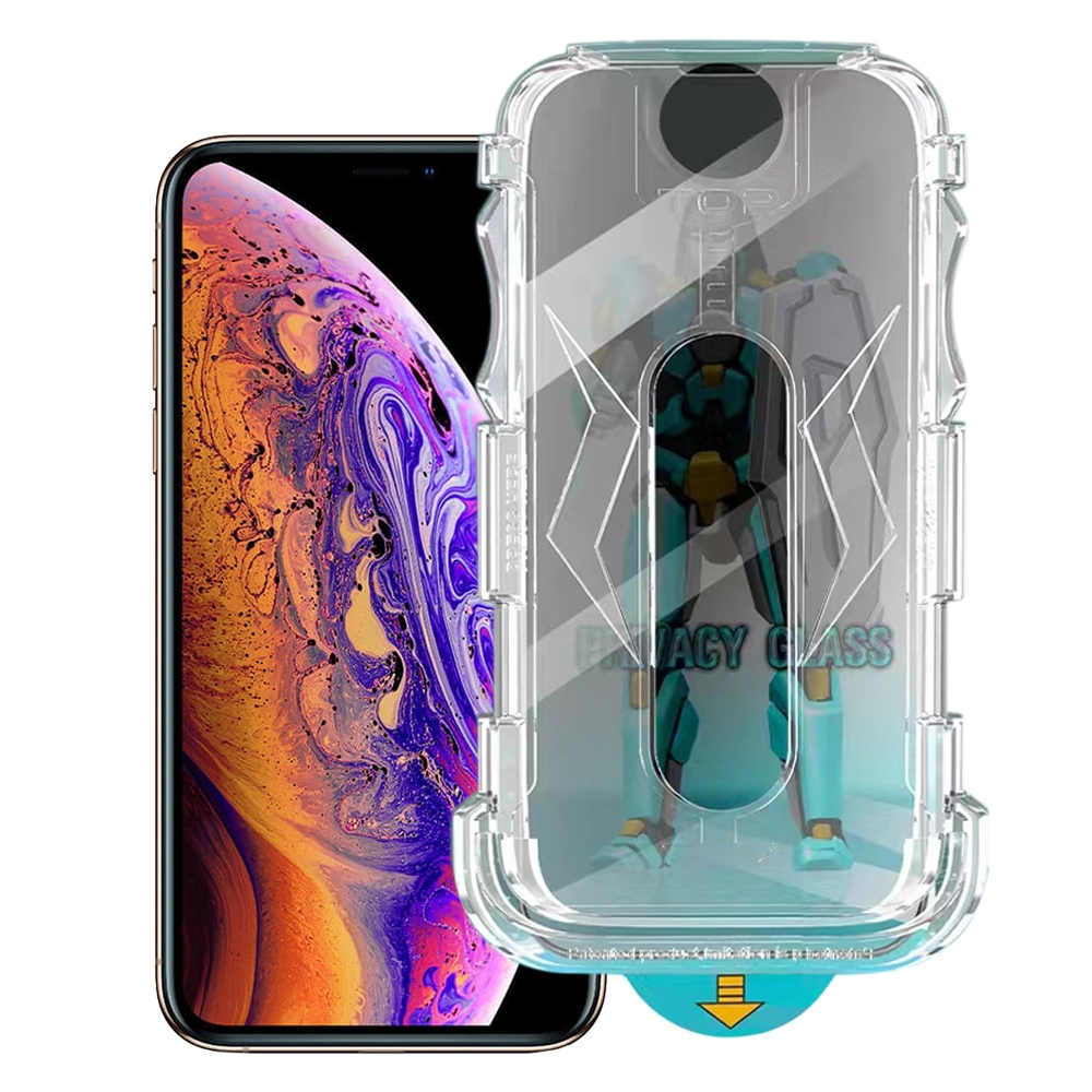 For iPhone X / XS Easy Install 28 Degree Privacy Armor Tempered Glass Film For iPhone X / XS Easy Install 28 Degree Privacy Armor Tempered Glass Film