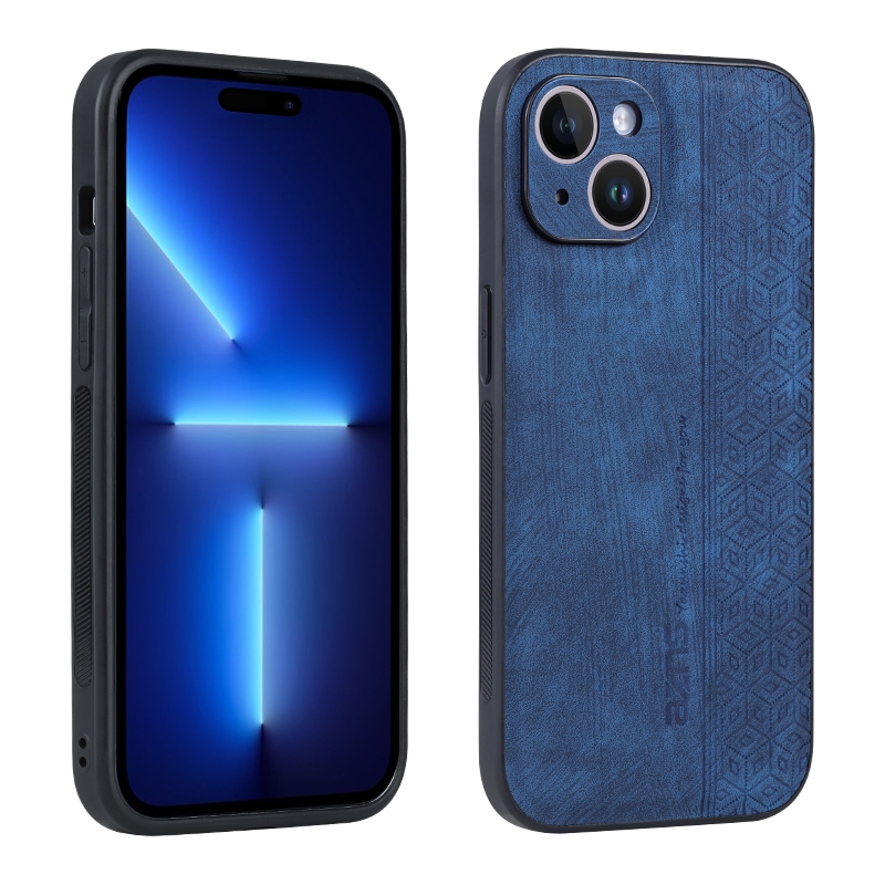 For iPhone 15 AZNS 3D Embossed Skin Feel Phone Case(Sapphire Blue) For iPhone 15 AZNS 3D Embossed Skin Feel Phone Case(Sapphire Blue)