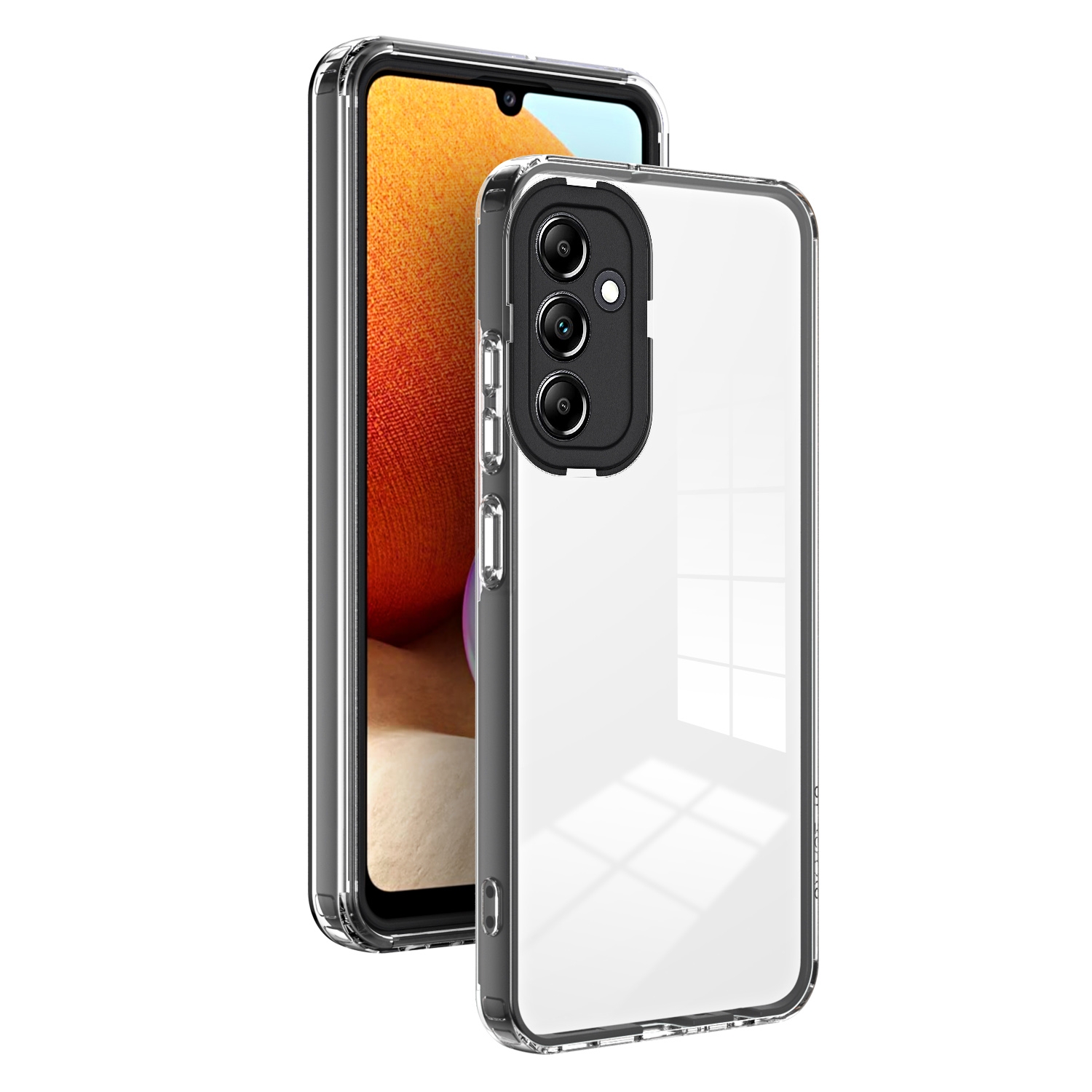 For Samsung Galaxy S23 FE 5G 3 in 1 Clear TPU Color PC Frame Phone Case(Black) For Samsung Galaxy S23 FE 5G 3 in 1 Clear TPU Color PC Frame Phone Case(Black)