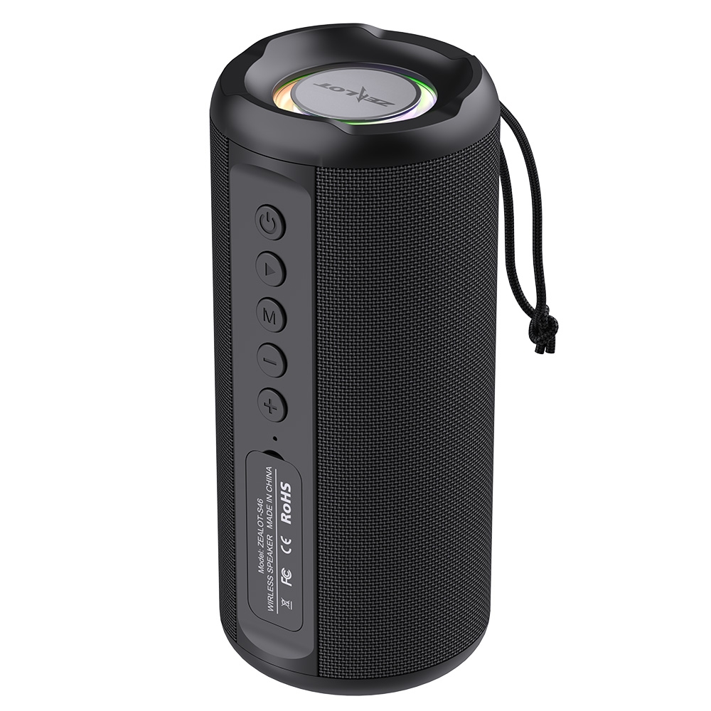 Zealot S46 TWS Portable Wireless Bluetooth Speaker with Colorful Light(Black) Zealot S46 TWS Portable Wireless Bluetooth Speaker with Colorful Light(Black)