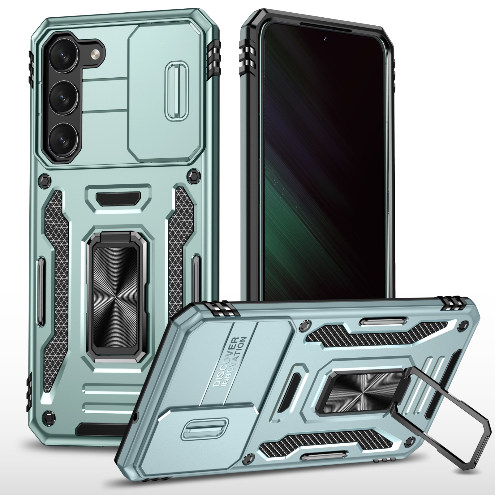 For Samsung Galaxy S23+ 5G Armor PC + TPU Camera Shield Phone Case(Alpine Green) For Samsung Galaxy S23+ 5G Armor PC + TPU Camera Shield Phone Case(Alpine Green)