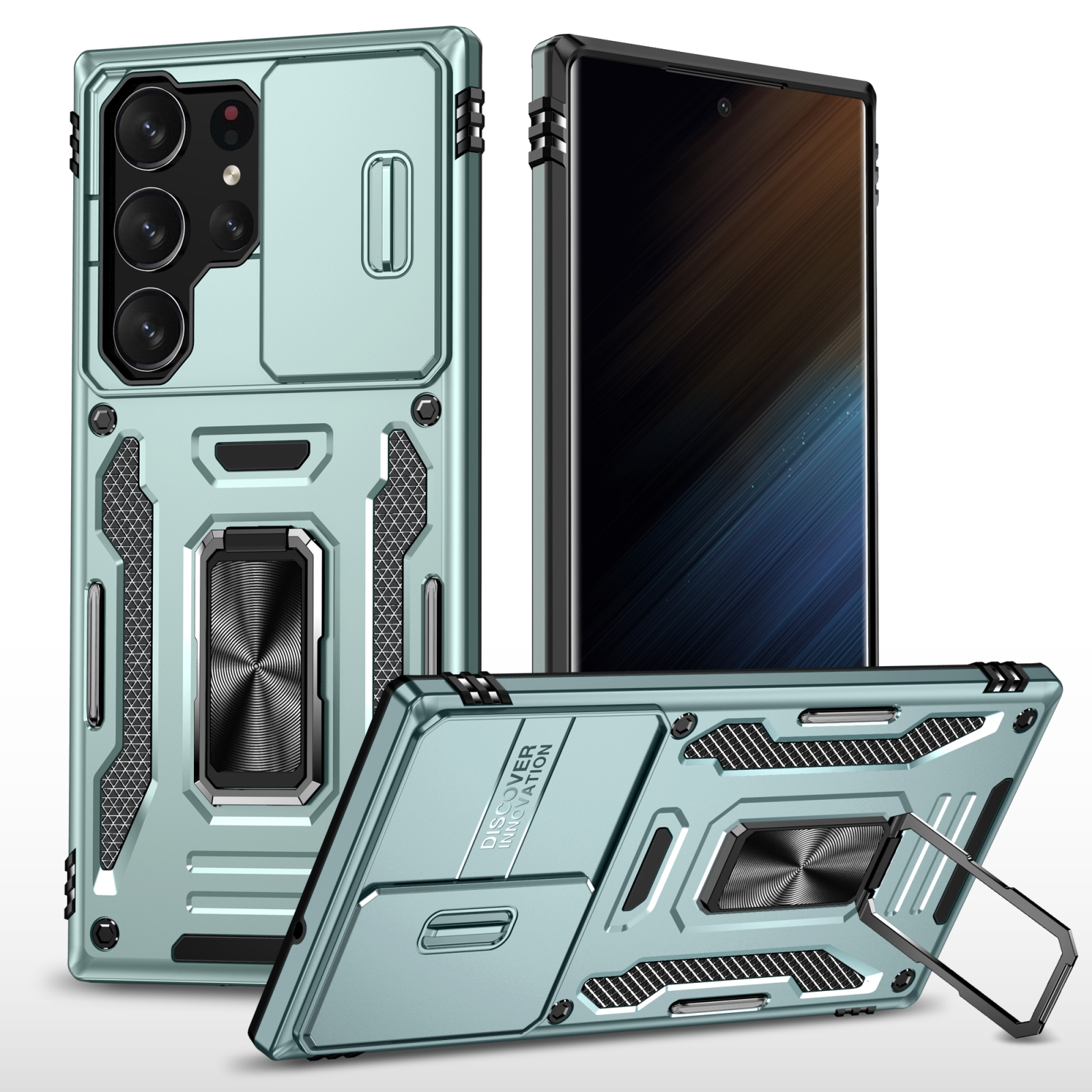 For Samsung Galaxy S24 Ultra 5G Armor PC + TPU Camera Shield Phone Case(Alpine Green) For Samsung Galaxy S24 Ultra 5G Armor PC + TPU Camera Shield Phone Case(Alpine Green)