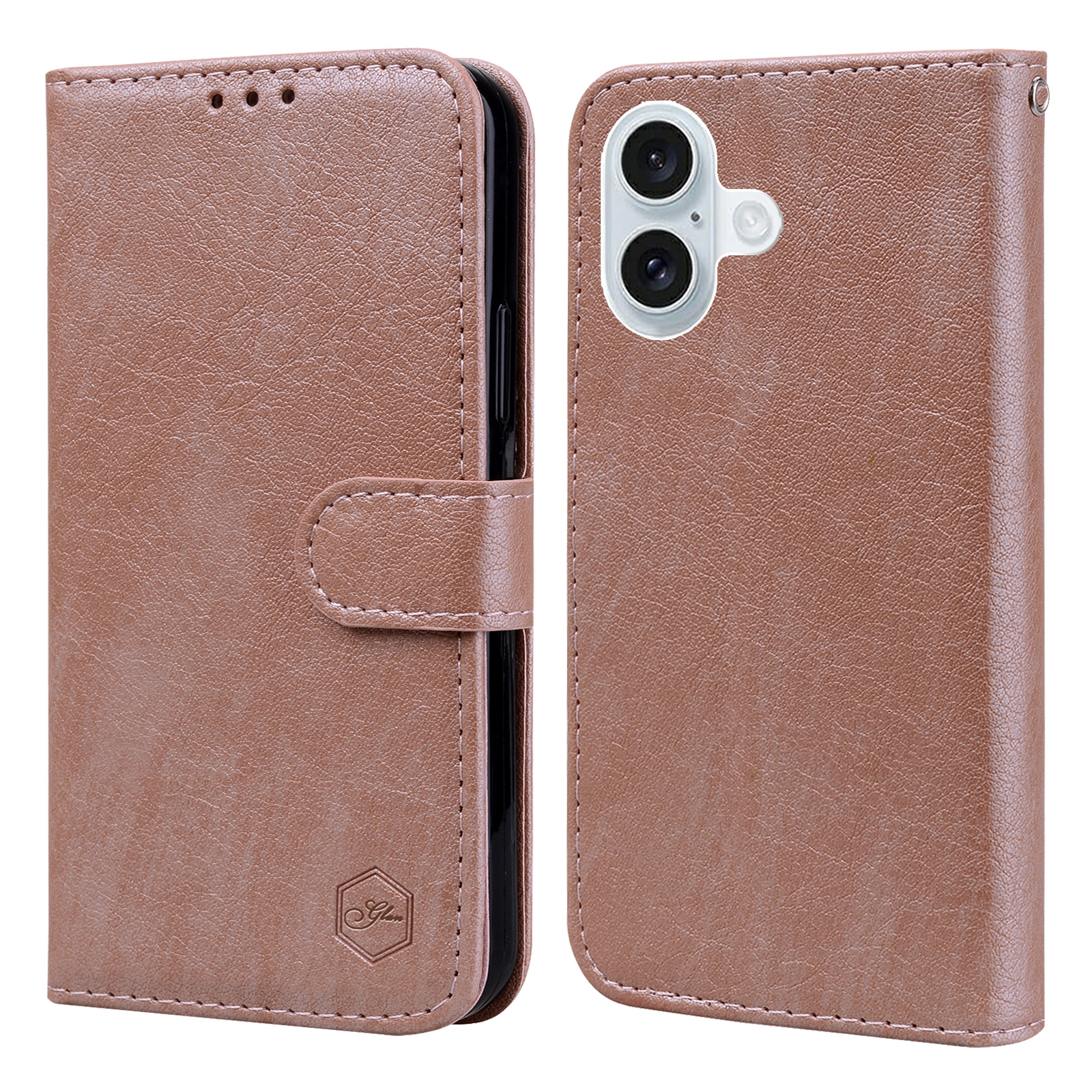 For iPhone 16 Skin Feeling Oil Leather Texture PU + TPU Phone Case(Champagne) For iPhone 16 Skin Feeling Oil Leather Texture PU + TPU Phone Case(Champagne)
