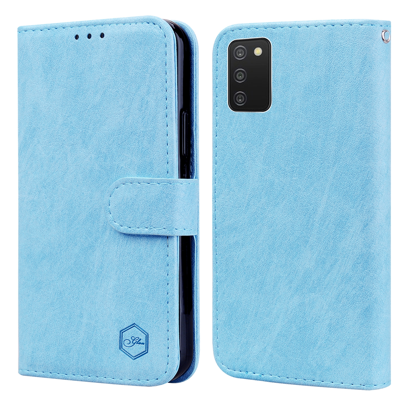For Samsung Galaxy S21 Ultra Skin Feeling Oil Leather Texture PU + TPU Phone Case(Light Blue) For Samsung Galaxy S21 Ultra Skin Feeling Oil Leather Texture PU + TPU Phone Case(Light Blue)