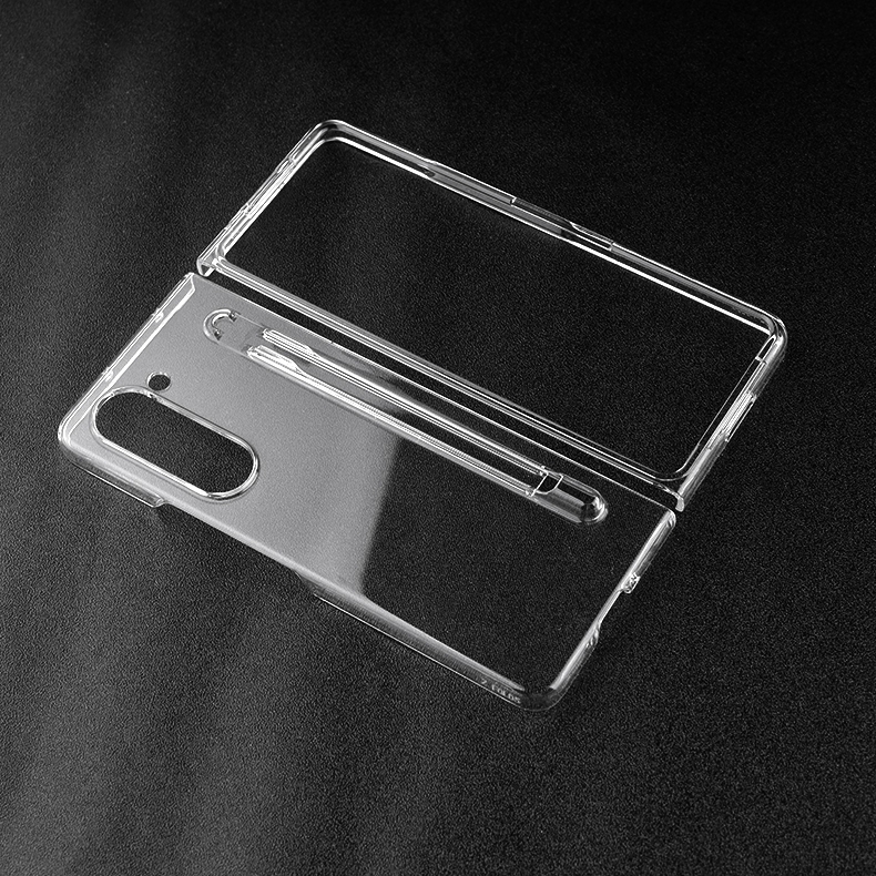 For Samsung Galaxy Z Fold5 PC Transparent Shockproof Protective Phone Case With Pen Slot For Samsung Galaxy Z Fold5 PC Transparent Shockproof Protective Phone Case With Pen Slot