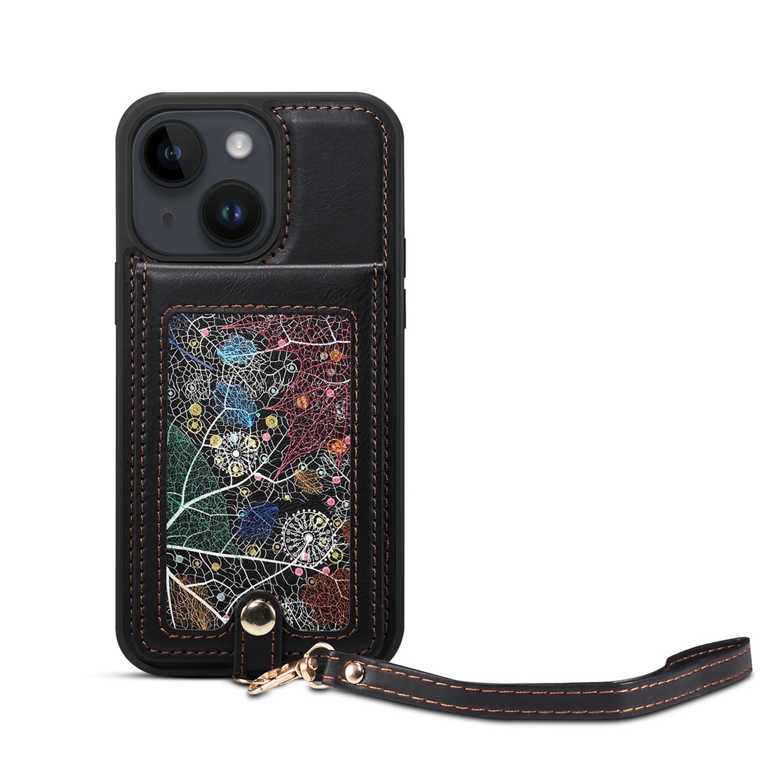 For iPhone 15 Plus ESEBLE Star Series Lanyard Holder Card Slot Phone Case(Black) For iPhone 15 Plus ESEBLE Star Series Lanyard Holder Card Slot Phone Case(Black)