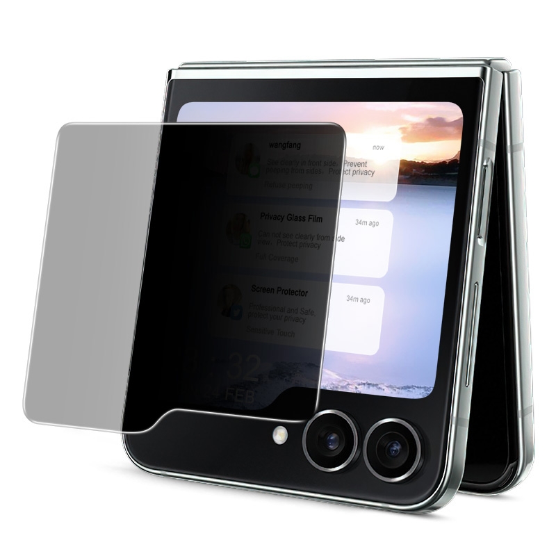 For Samsung Galaxy Z Flip6 imak HD Full Screen Anti-spy Tempered Glass Protective Film External Screen Version For Samsung Galaxy Z Flip6 imak HD Full Screen Anti-spy Tempered Glass Protective Film External Screen Version