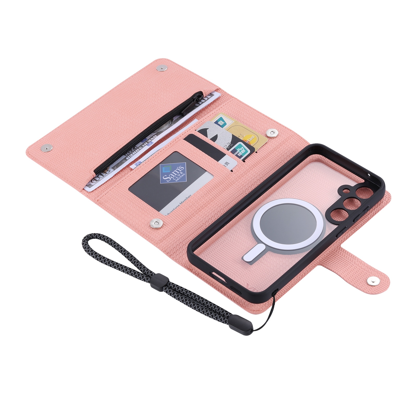 For Samsung Galaxy S23 FE 5G ViLi GHB Series MagSafe Magnetic Zipper Leather Phone Case(Pink) For Samsung Galaxy S23 FE 5G ViLi GHB Series MagSafe Magnetic Zipper Leather Phone Case(Pink)