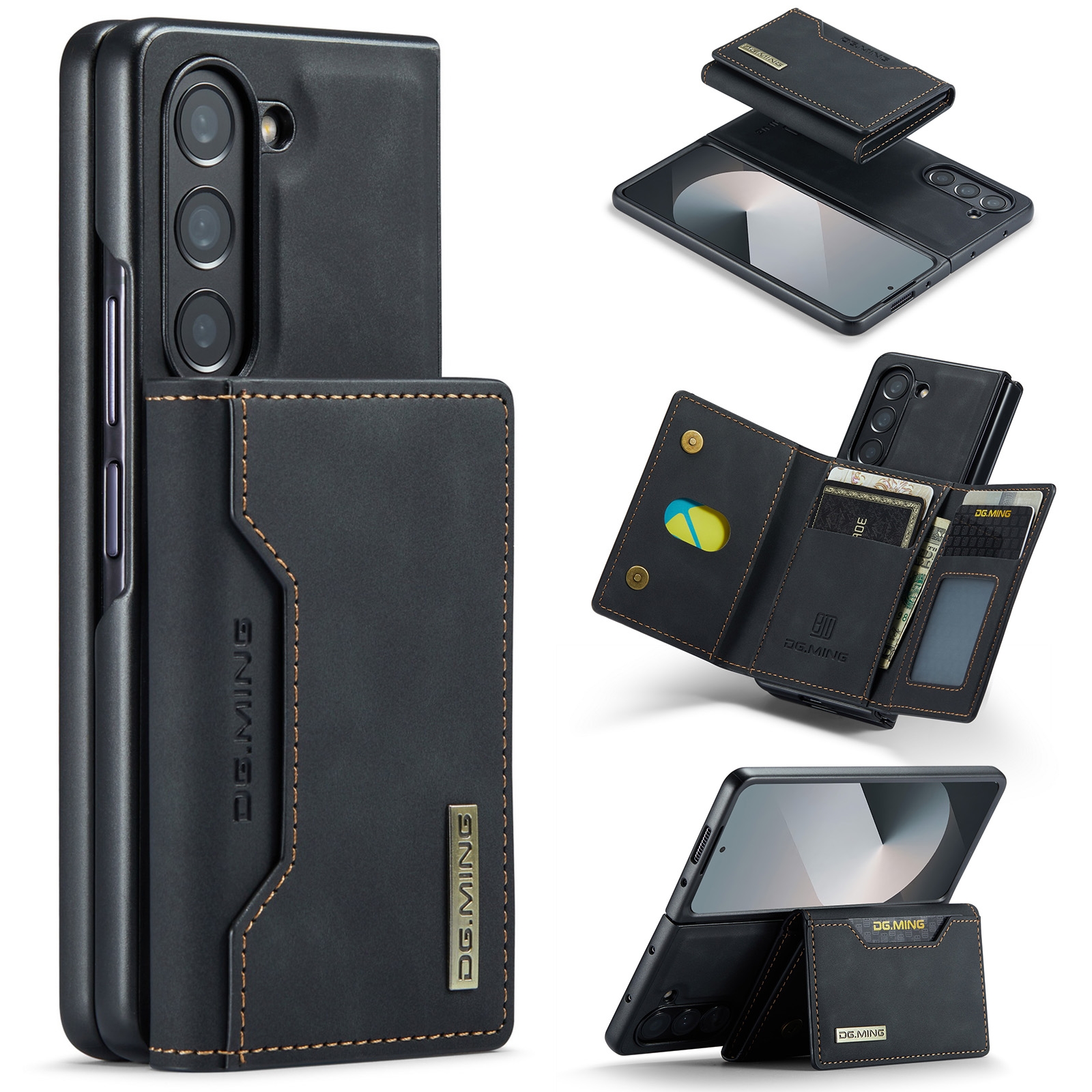 For Samsung Galaxy Z Fold6 DG.MING M2 Series 3-Fold Multi Card Bag + Magnetic Phone Case(Black) For Samsung Galaxy Z Fold6 DG.MING M2 Series 3-Fold Multi Card Bag + Magnetic Phone Case(Black)