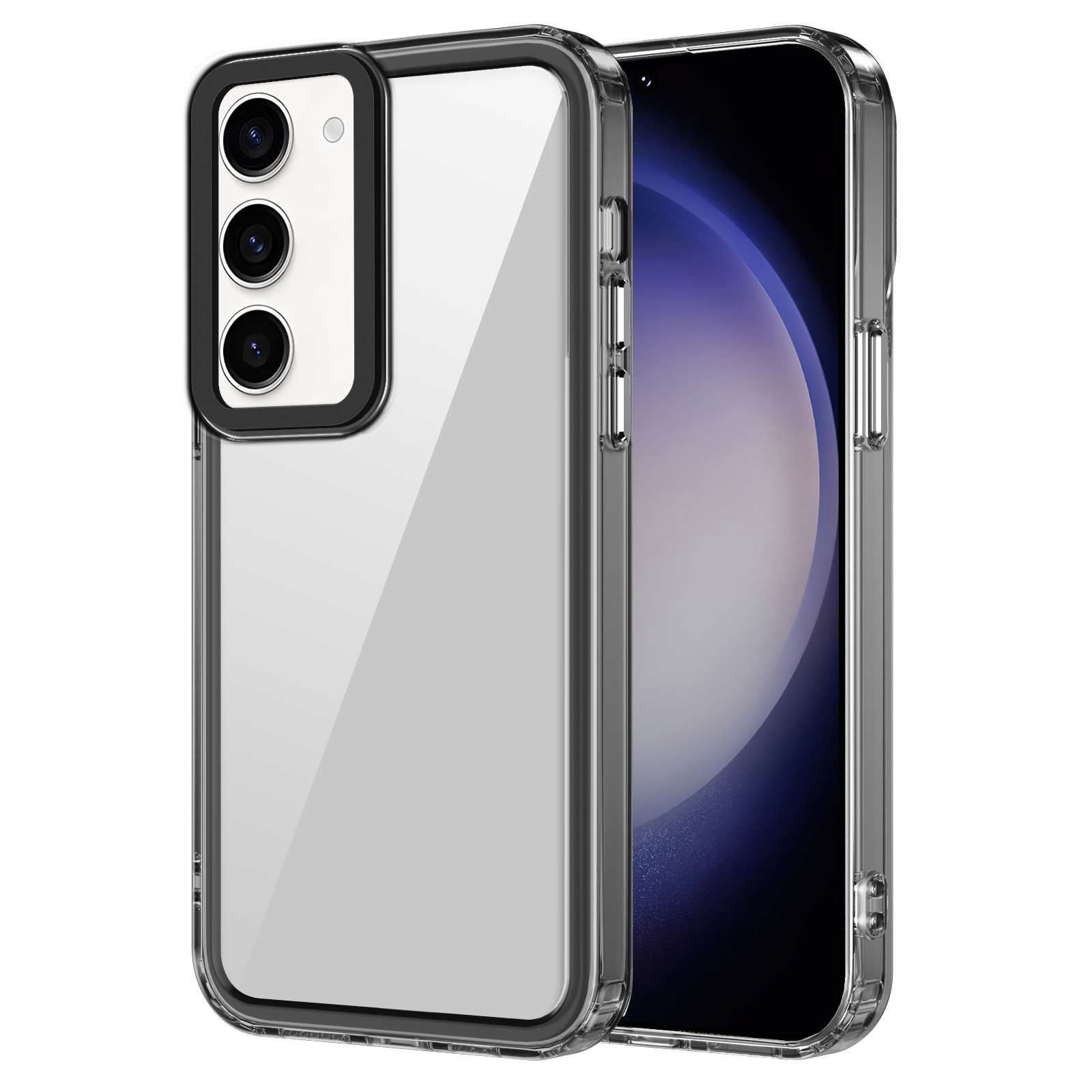 For Samsung Galaxy S23 5G Transparent Acrylic + TPU Shockproof Phone Case(Transparent Black) For Samsung Galaxy S23 5G Transparent Acrylic + TPU Shockproof Phone Case(Transparent Black)