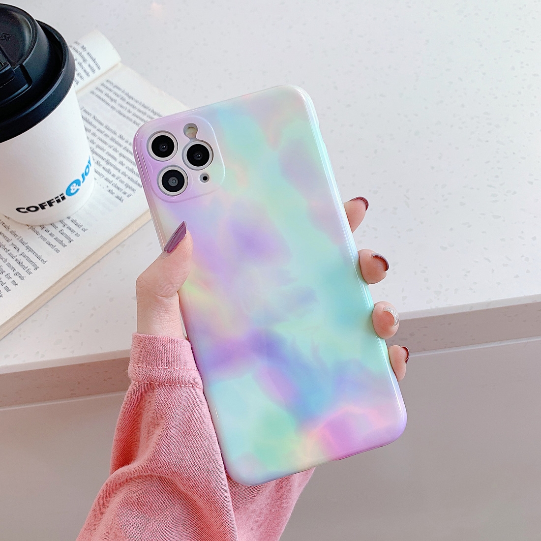 For iPhone 11 Pro Max Colorful Gradient Marble Pattern Shockproof TPU Case(Colorful Stone) For iPhone 11 Pro Max Colorful Gradient Marble Pattern Shockproof TPU Case(Colorful Stone)
