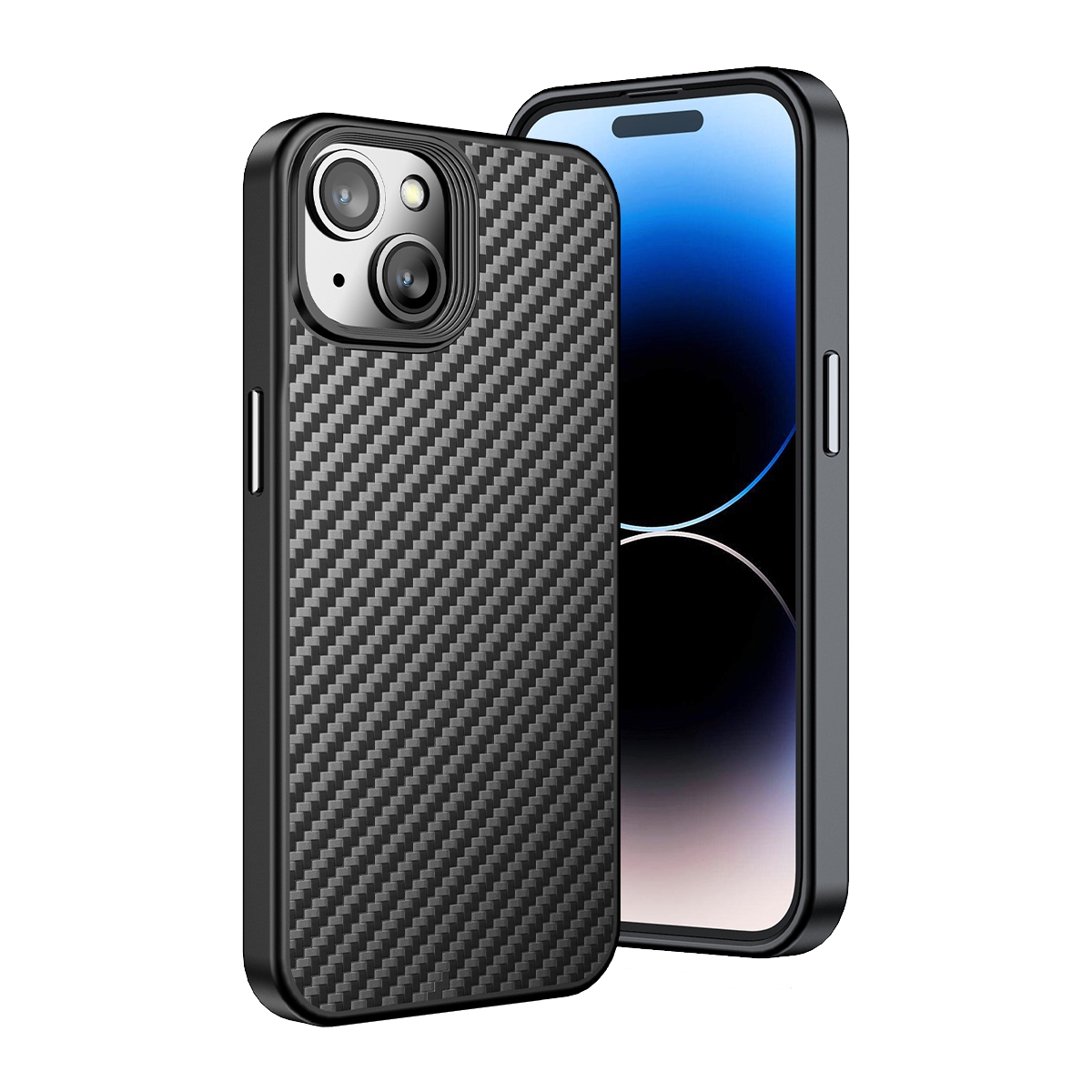 For iPhone 15 wlons Magsafe Carbon Fiber Kevlar TPU Phone Case(Black) For iPhone 15 wlons Magsafe Carbon Fiber Kevlar TPU Phone Case(Black)