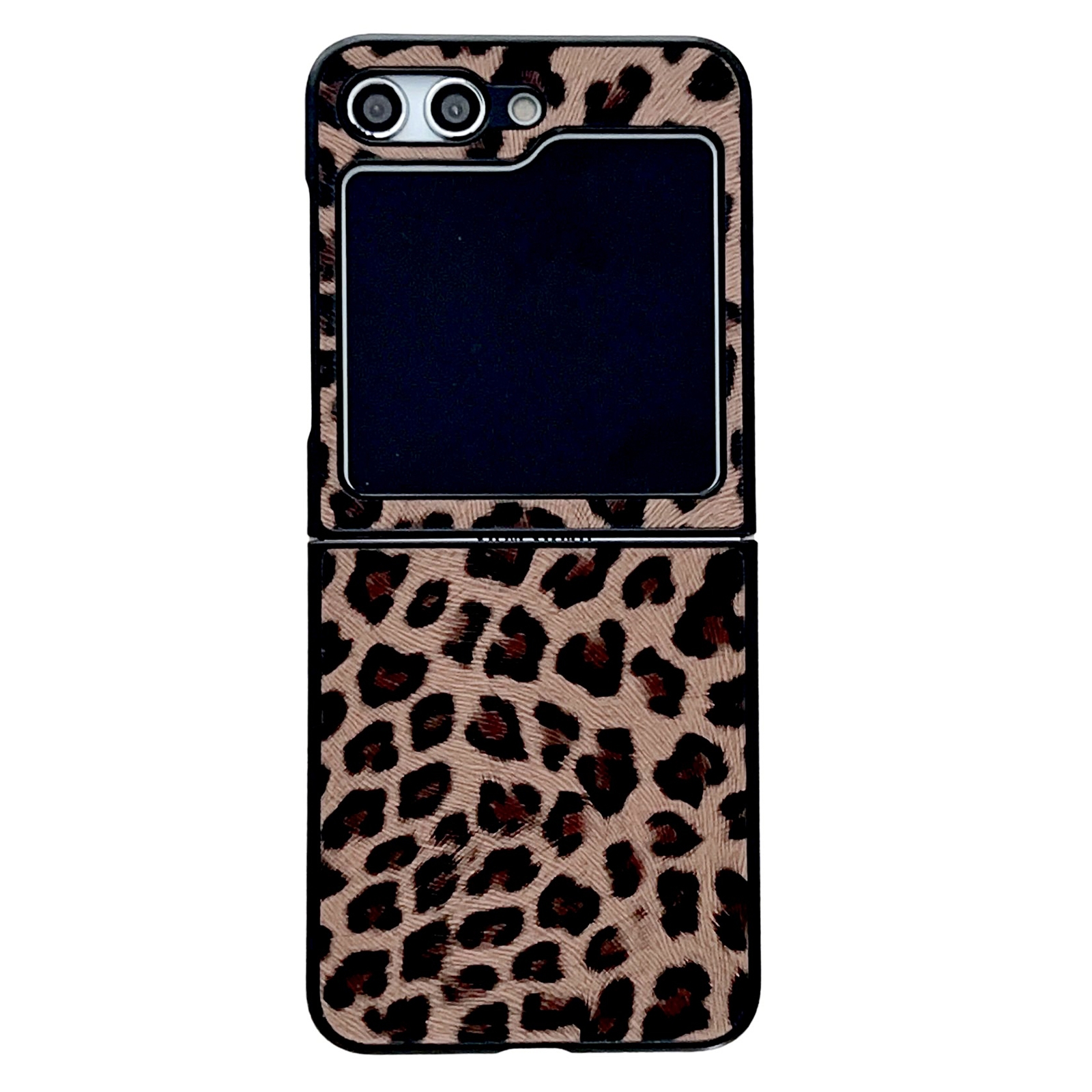 For Samsung Galaxy Z Flip5 Animal Pattern Texture Protective Phone Case(Golden Leopard Print)