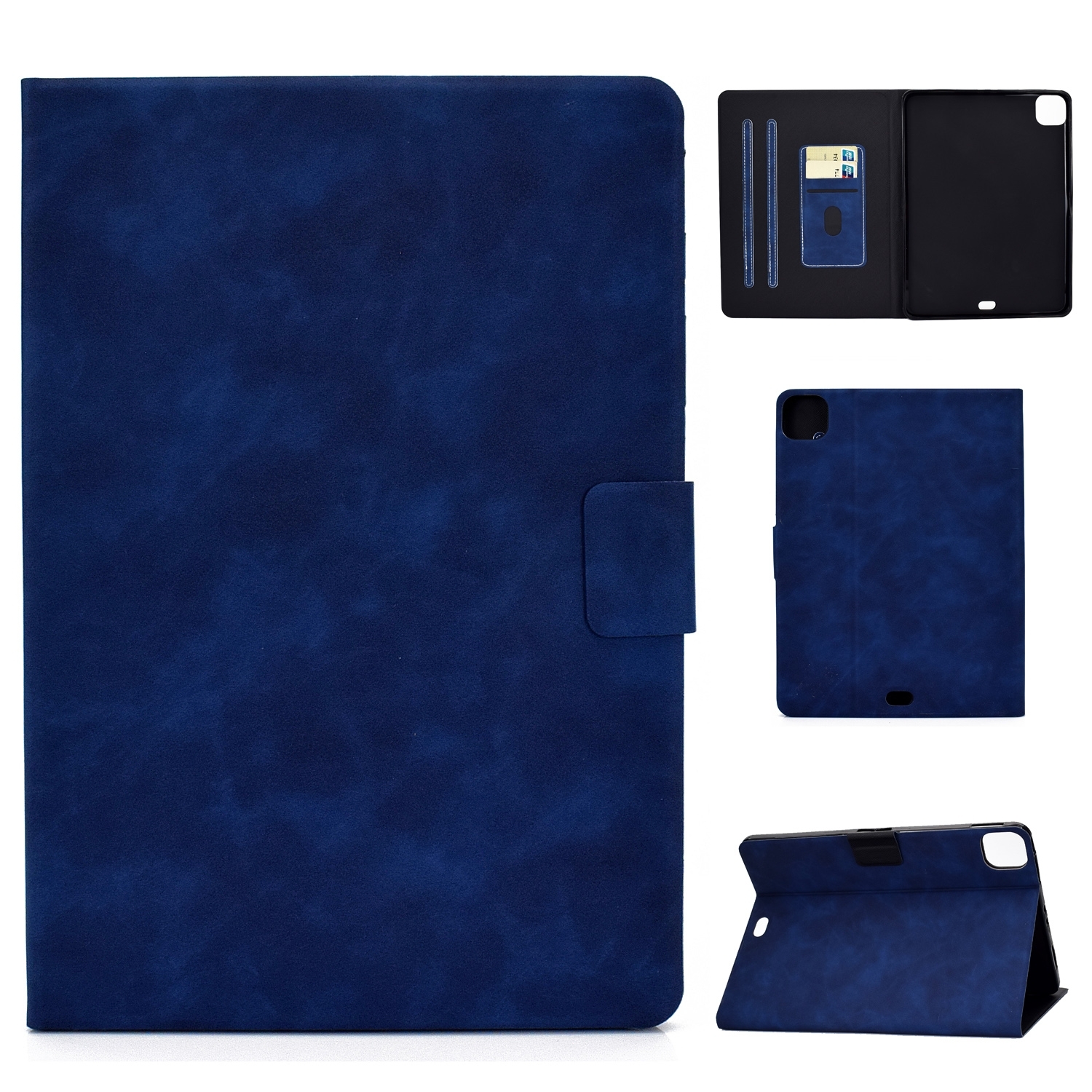 For iPad Air 2022 10.9 Cowhide Texture Leather Smart Tablet Case(Blue) For iPad Air 2022 10.9 Cowhide Texture Leather Smart Tablet Case(Blue)