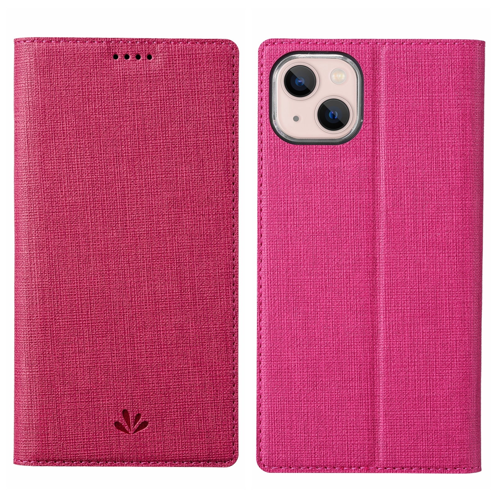 For iPhone 15 ViLi DMX Series Shockproof TPU + PU Leather Magnetic Attraction Horizontal Flip Case(Rose Red)
