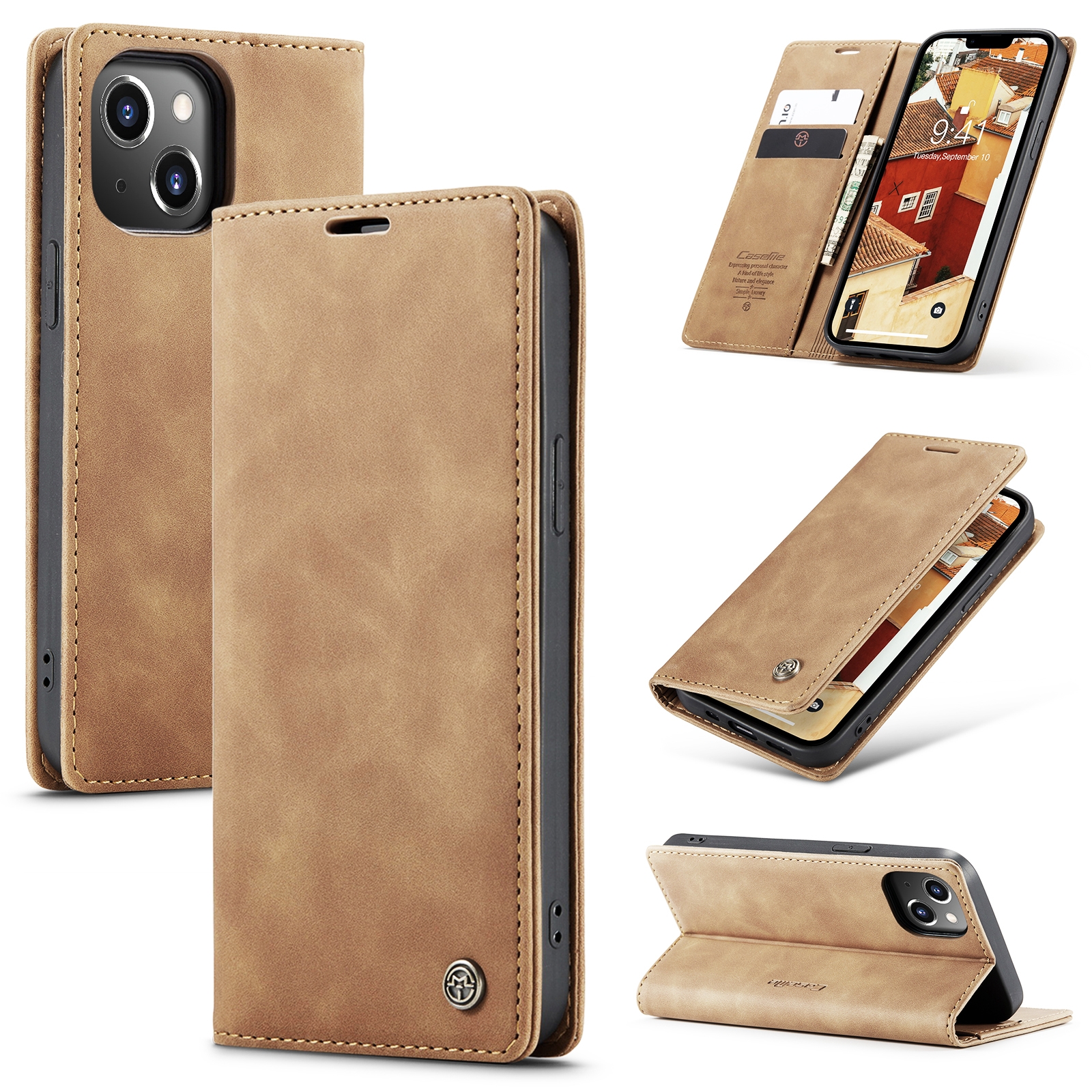 For iPhone 15 Plus CaseMe 013 Multifunctional Horizontal Flip Leather Phone Case(Brown) For iPhone 15 Plus CaseMe 013 Multifunctional Horizontal Flip Leather Phone Case(Brown)
