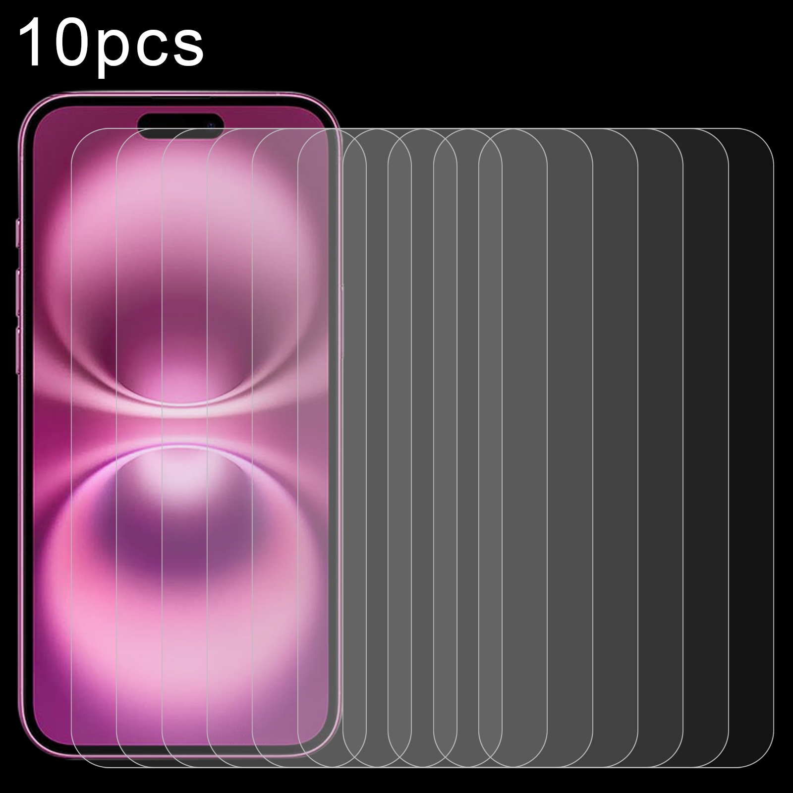 For iPhone 16 Plus 10pcs 0.26mm 9H 2.5D Tempered Glass Film For iPhone 16 Plus 10pcs 0.26mm 9H 2.5D Tempered Glass Film