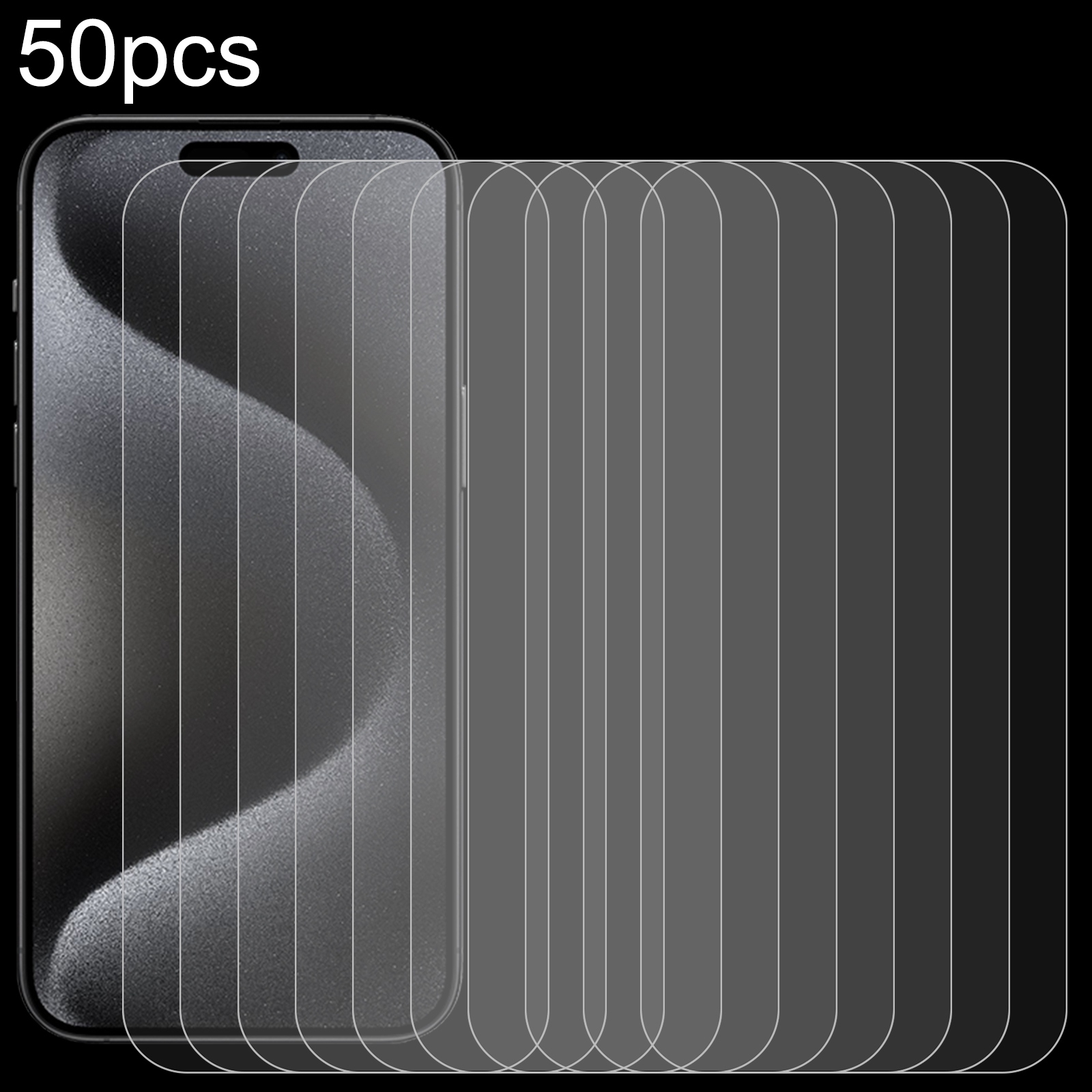 For iPhone 15 Plus / 15 Pro Max 50pcs 0.26mm 9H 2.5D Tempered Glass Film For iPhone 15 Plus / 15 Pro Max 50pcs 0.26mm 9H 2.5D Tempered Glass Film
