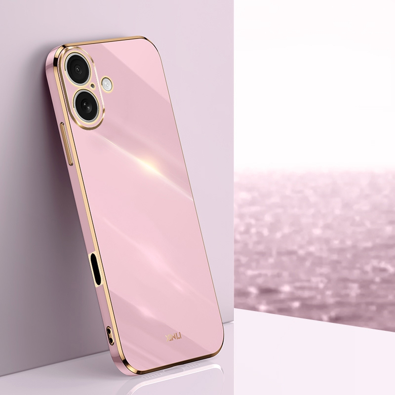 For iPhone 16 Plus XINLI Straight Edge 6D Electroplate TPU Phone Case(Cherry Purple) For iPhone 16 Plus XINLI Straight Edge 6D Electroplate TPU Phone Case(Cherry Purple)