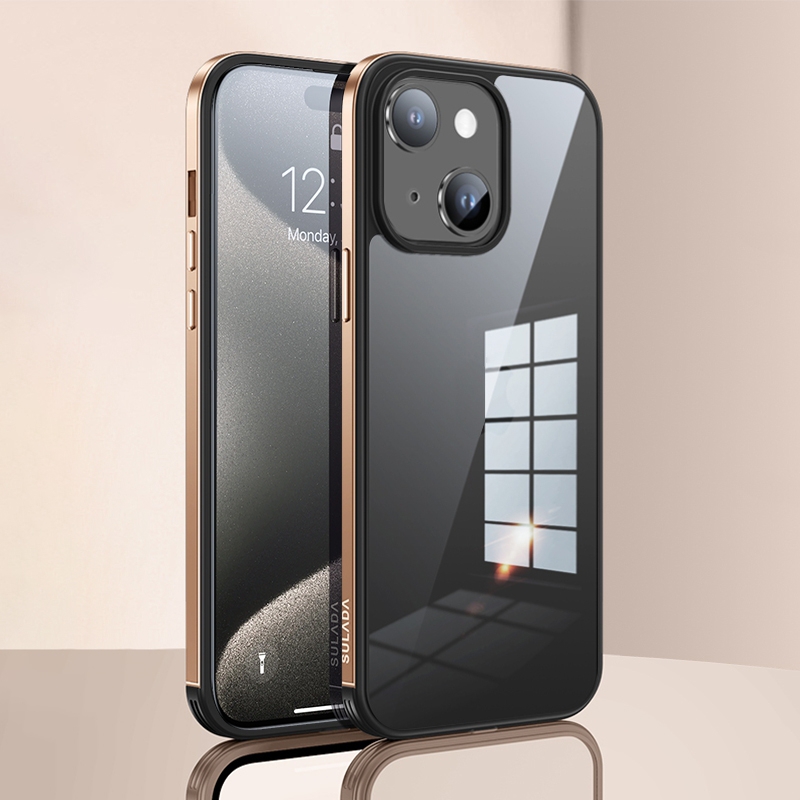 For iPhone 15 Pro Max SULADA Metal Frame + Nano Glass + TPU Phone Case(Dark Purple) For iPhone 15 Pro Max SULADA Metal Frame + Nano Glass + TPU Phone Case(Dark Purple)