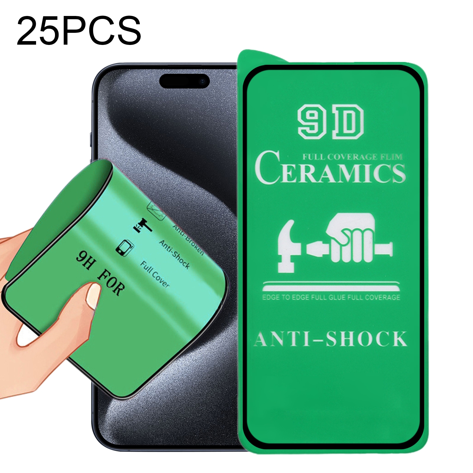 For iPhone 15 Plus 25pcs 9D Full Screen Full Glue Ceramic Film For iPhone 15 Plus 25pcs 9D Full Screen Full Glue Ceramic Film