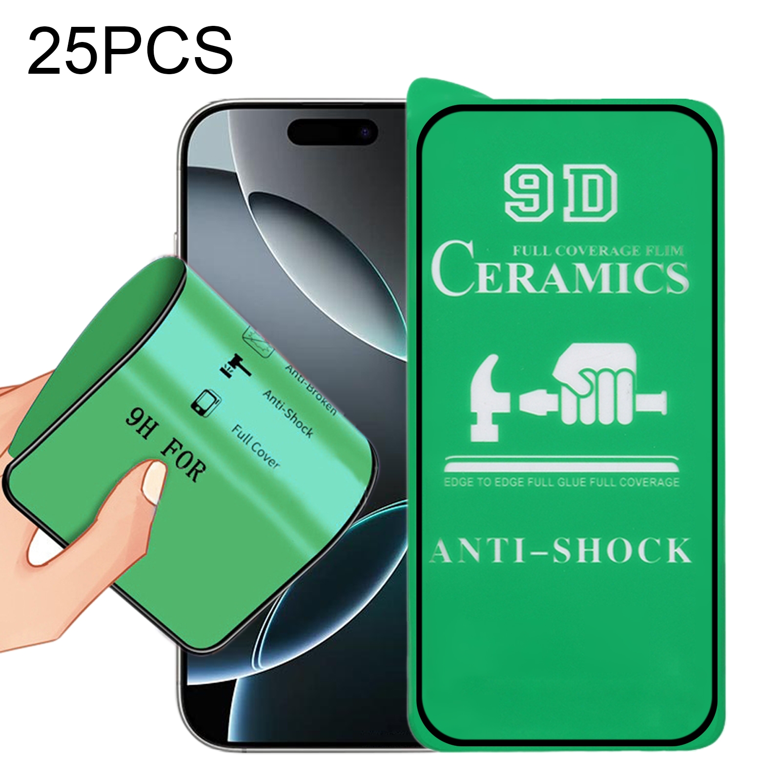 For iPhone 16 Pro 25pcs 9D Full Screen Full Glue Ceramic Film For iPhone 16 Pro 25pcs 9D Full Screen Full Glue Ceramic Film
