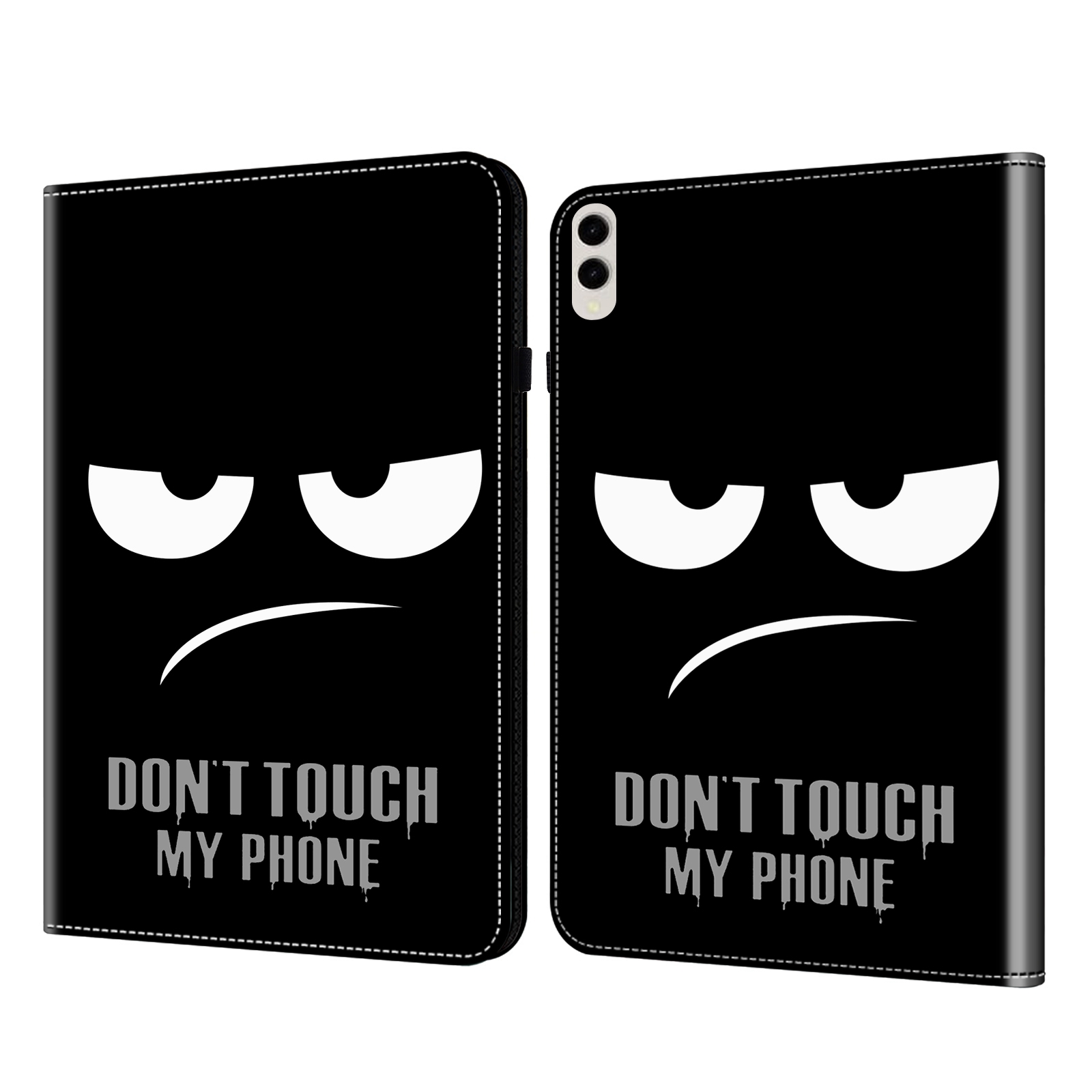 For Samsung Galaxy Tab S9 Ultra Crystal Texture Painted Leather Tablet Case(Dont Touch My Phone) For Samsung Galaxy Tab S9 Ultra Crystal Texture Painted Leather Tablet Case(Dont Touch My Phone)