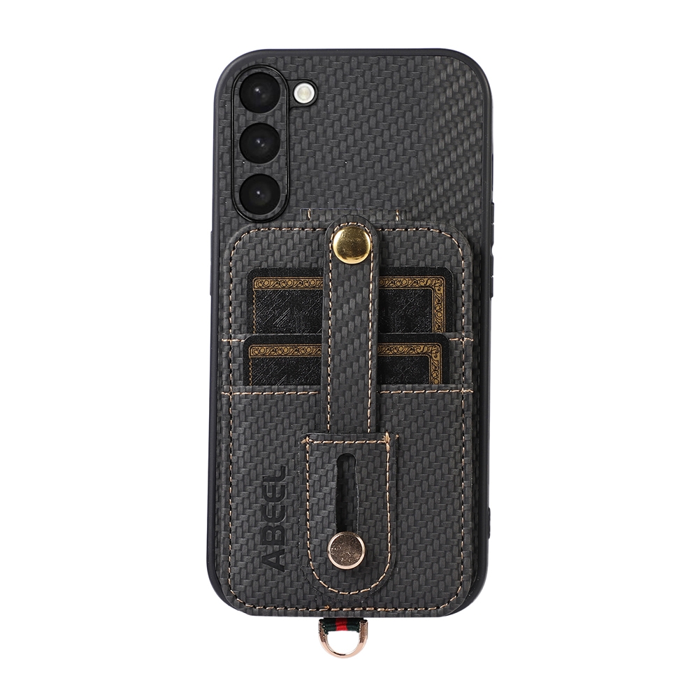 For Samsung Galaxy S23+ 5G ABEEL Carbon Fiber RFID Card Holder Phone Case(Black) For Samsung Galaxy S23+ 5G ABEEL Carbon Fiber RFID Card Holder Phone Case(Black)