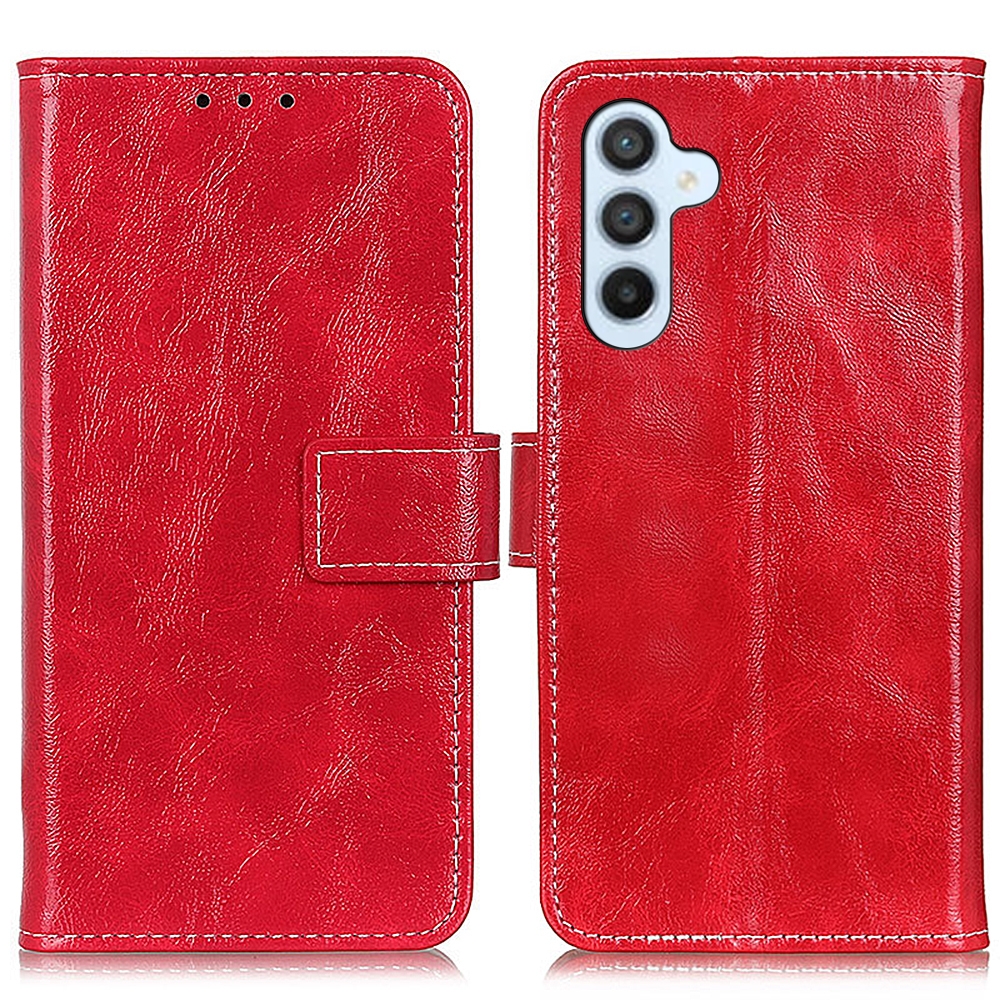For Samsung Galaxy S24 Retro Crazy Horse Texture Leather Phone Case(Red) For Samsung Galaxy S24 Retro Crazy Horse Texture Leather Phone Case(Red)