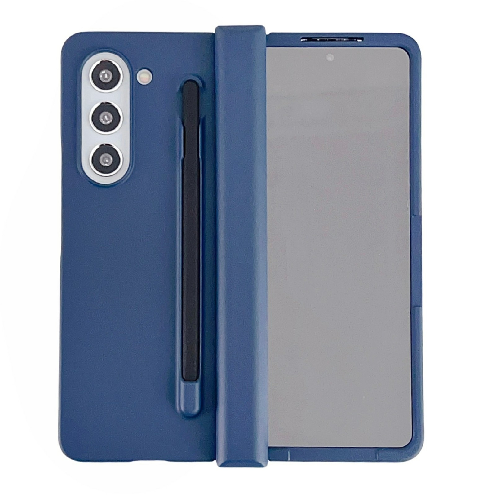 For Samsung Galaxy Fold5 3 in 1 Integrated PC Phone Case with Stylus(Klein Blue) For Samsung Galaxy Fold5 3 in 1 Integrated PC Phone Case with Stylus(Klein Blue)