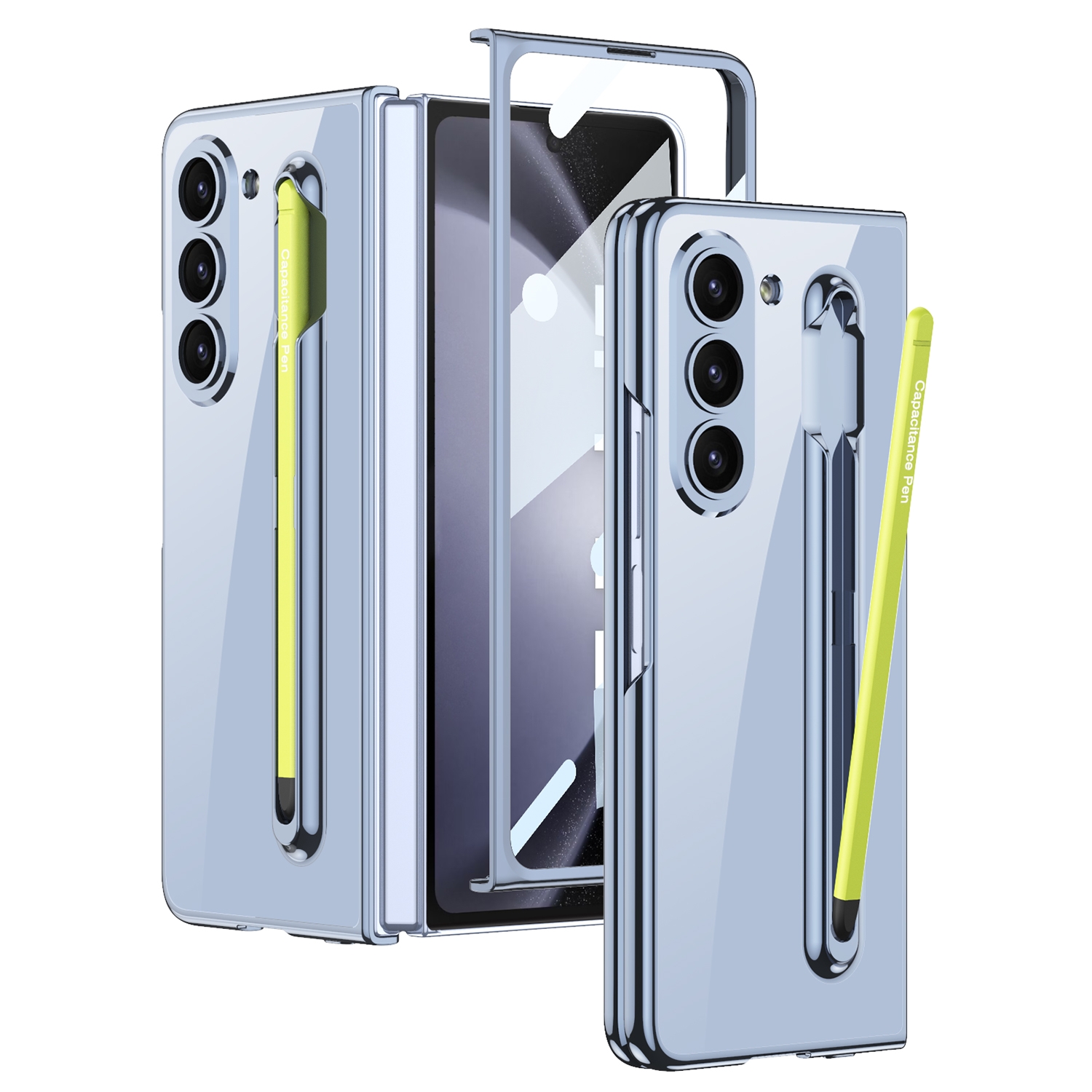 For Samsung Galaxy Z Fold5 5G GKK Integrated PC Phone Case with Pen Slot, No Include Pen(Blue) For Samsung Galaxy Z Fold5 5G GKK Integrated PC Phone Case with Pen Slot, No Include Pen(Blue)