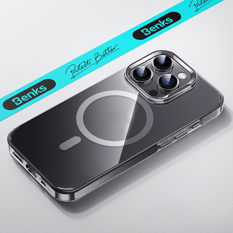 For iPhone 15 Pro Benks MagSafe Magnetic PC Phone Case(Transparent) For iPhone 15 Pro Benks MagSafe Magnetic PC Phone Case(Transparent)