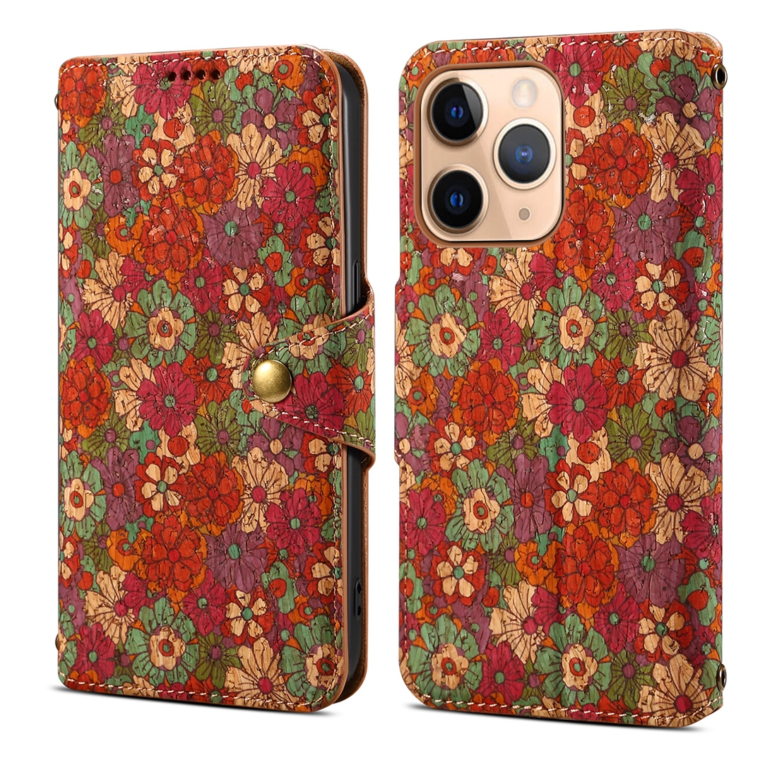 For iPhone 11 Pro Max Denior Flower Language Series Cork Fabric Oil Edge Leather Phone Case(Summer) For iPhone 11 Pro Max Denior Flower Language Series Cork Fabric Oil Edge Leather Phone Case(Summer)