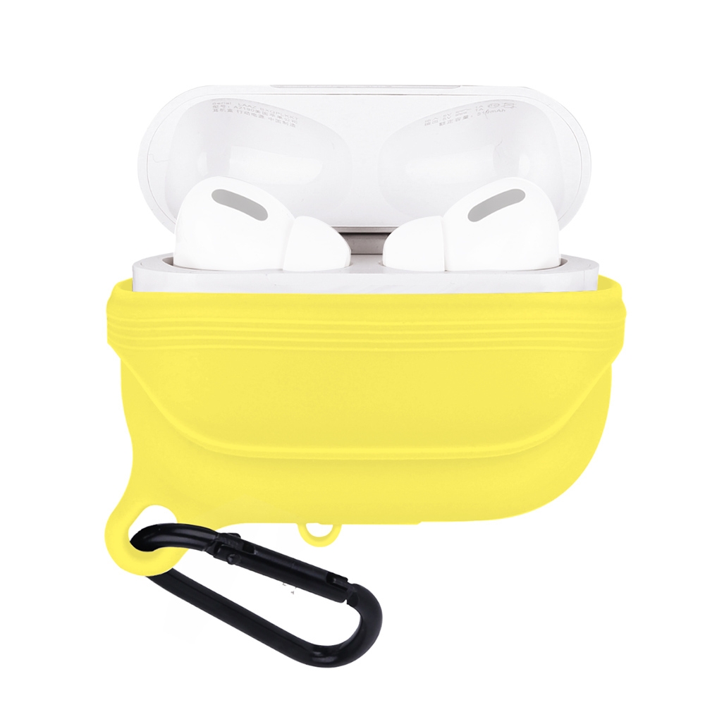 For Airpods Pro Waterproof Wireless Earphone Protective Case with Hook(Yellow) For Airpods Pro Waterproof Wireless Earphone Protective Case with Hook(Yellow)