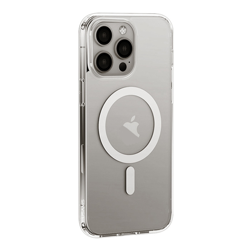 For iPhone 15 Pro Max USAMS Ice Magnet Series MagSafe PC Hybrid TPU Phone Case(Transparent) For iPhone 15 Pro Max USAMS Ice Magnet Series MagSafe PC Hybrid TPU Phone Case(Transparent)