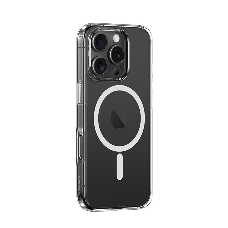 For iPhone 16 Pro USAMS Ice Magnet Series MagSafe PC Hybrid TPU Phone Case(Transparent) For iPhone 16 Pro USAMS Ice Magnet Series MagSafe PC Hybrid TPU Phone Case(Transparent)